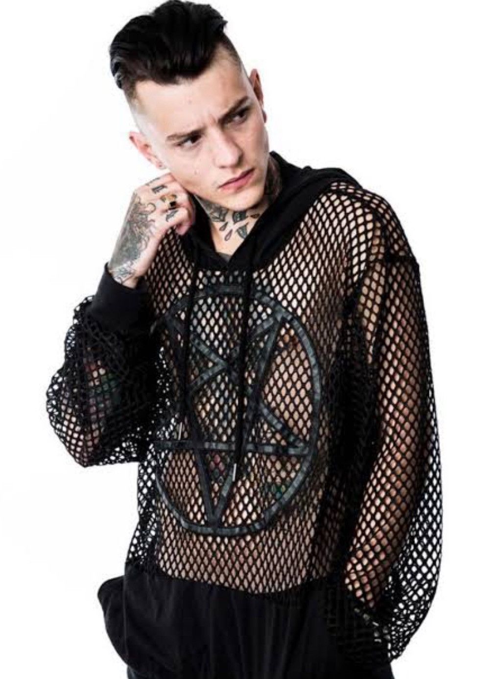 Hysteric Glamour Japanese open fishnet hoodie Size US L / EU 52-54 / 3 - 4 Thumbnail