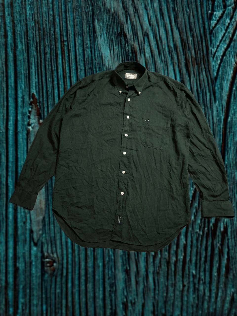 Burberry Vintage THOMAS BURBERRY Forest Green Long Sleeve Button Up Size US XXL / EU 58 / 5 - 1 Thumbnail