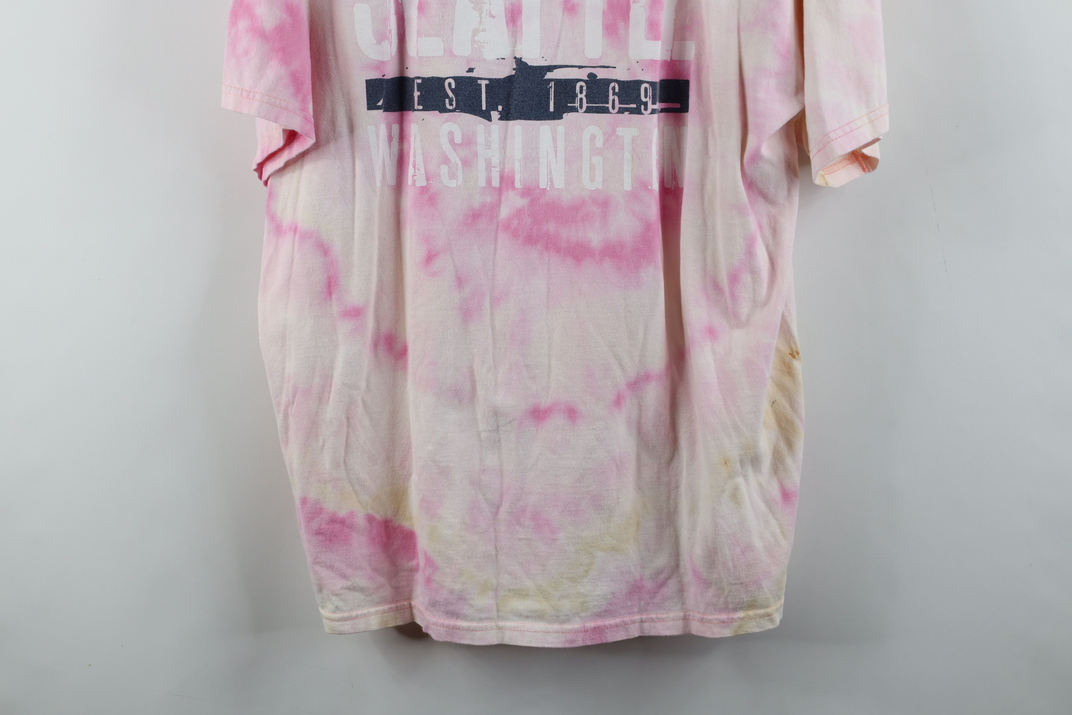 Vintage Vintage Streetwear Acid Wash Seattle Washington T-Shirt Size US XL / EU 56 / 4 - 3 Thumbnail