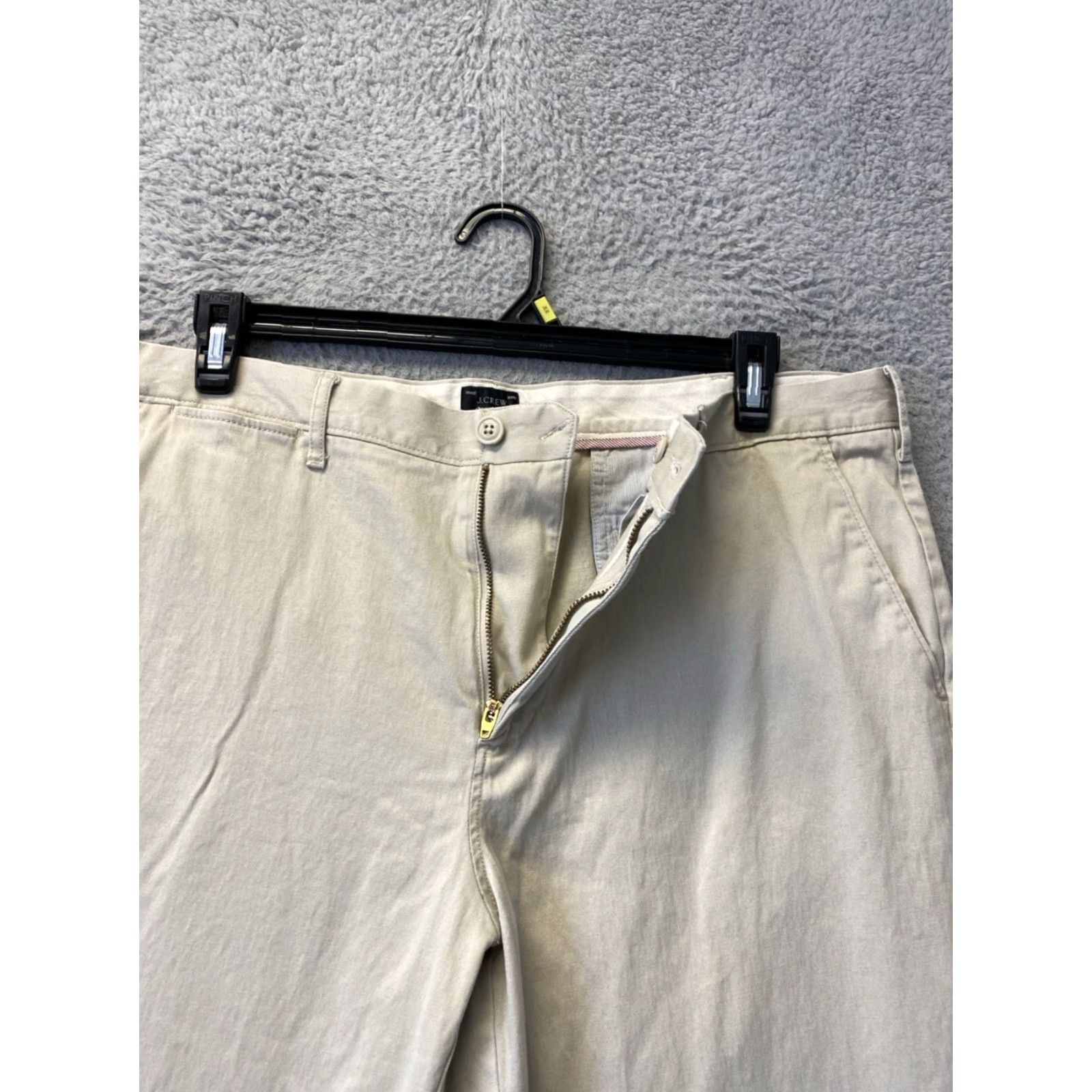 J.Crew VINTAGE J.CREW Men's Cotton Chino Pants Tapered Flat Front 38x32 Tan Casual Business Size US 38 / EU 54 - 3 Thumbnail