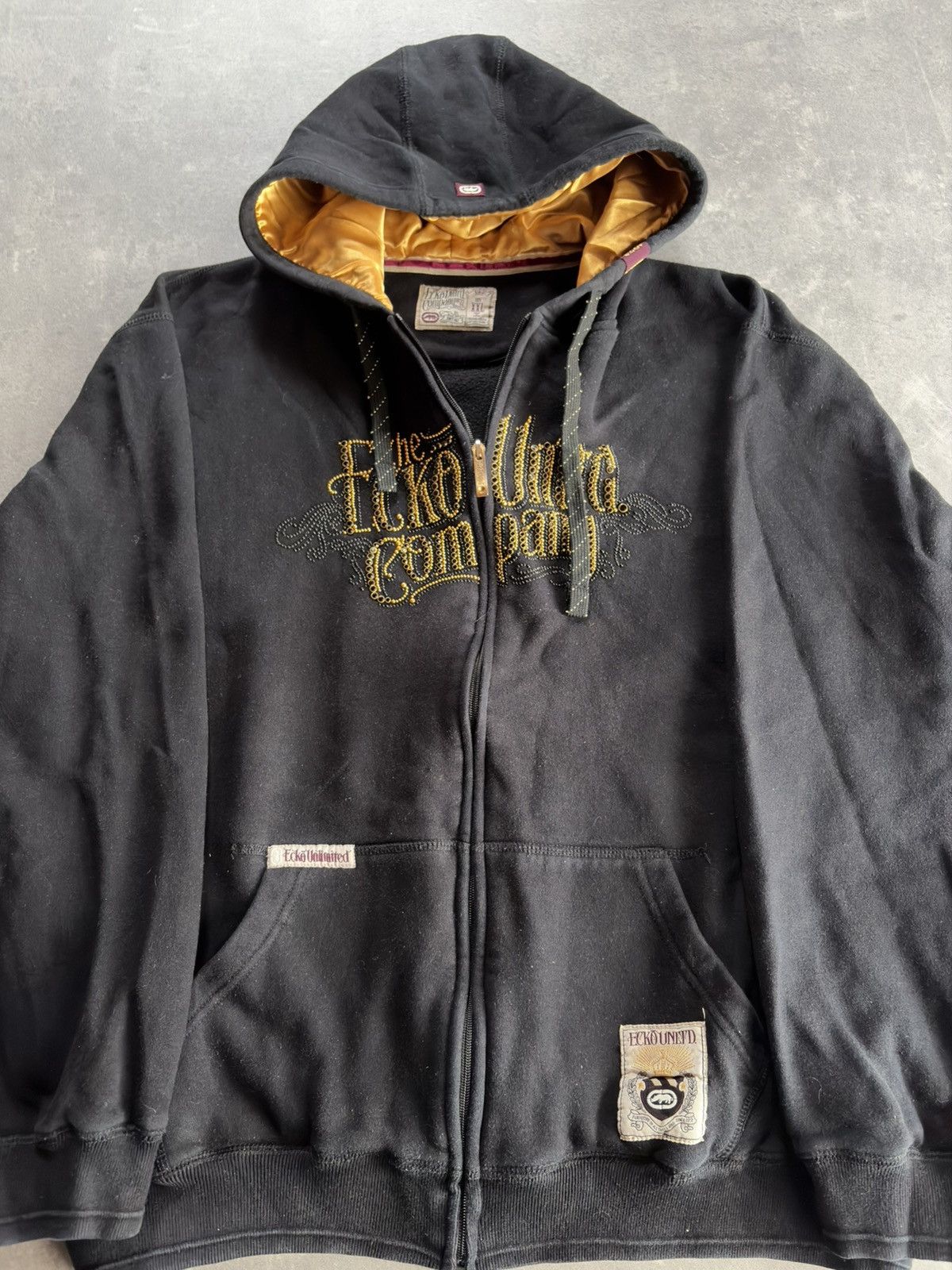 Ecko Unltd. Ecko Unlimited Studded Logo Baggy Zip Hoodie XXL Size US XXL / EU 58 / 5 - 6 Thumbnail