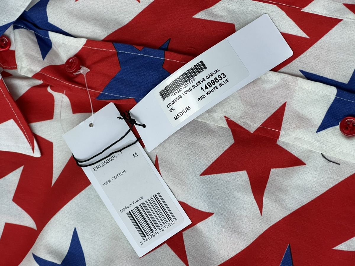 ERL !DS! FW22 ERL Star Print White Blue Red Shirt Size US M / EU 48-50 / 2 - 20 Thumbnail