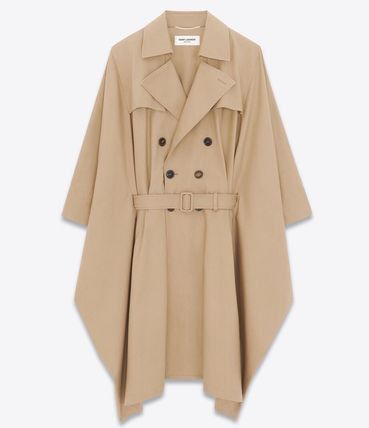 Saint Laurent Paris o1bcso1str1025 Kaftan Trench Coat In Cotton in Beige Size US S / EU 44-46 / 1 - 1 Thumbnail
