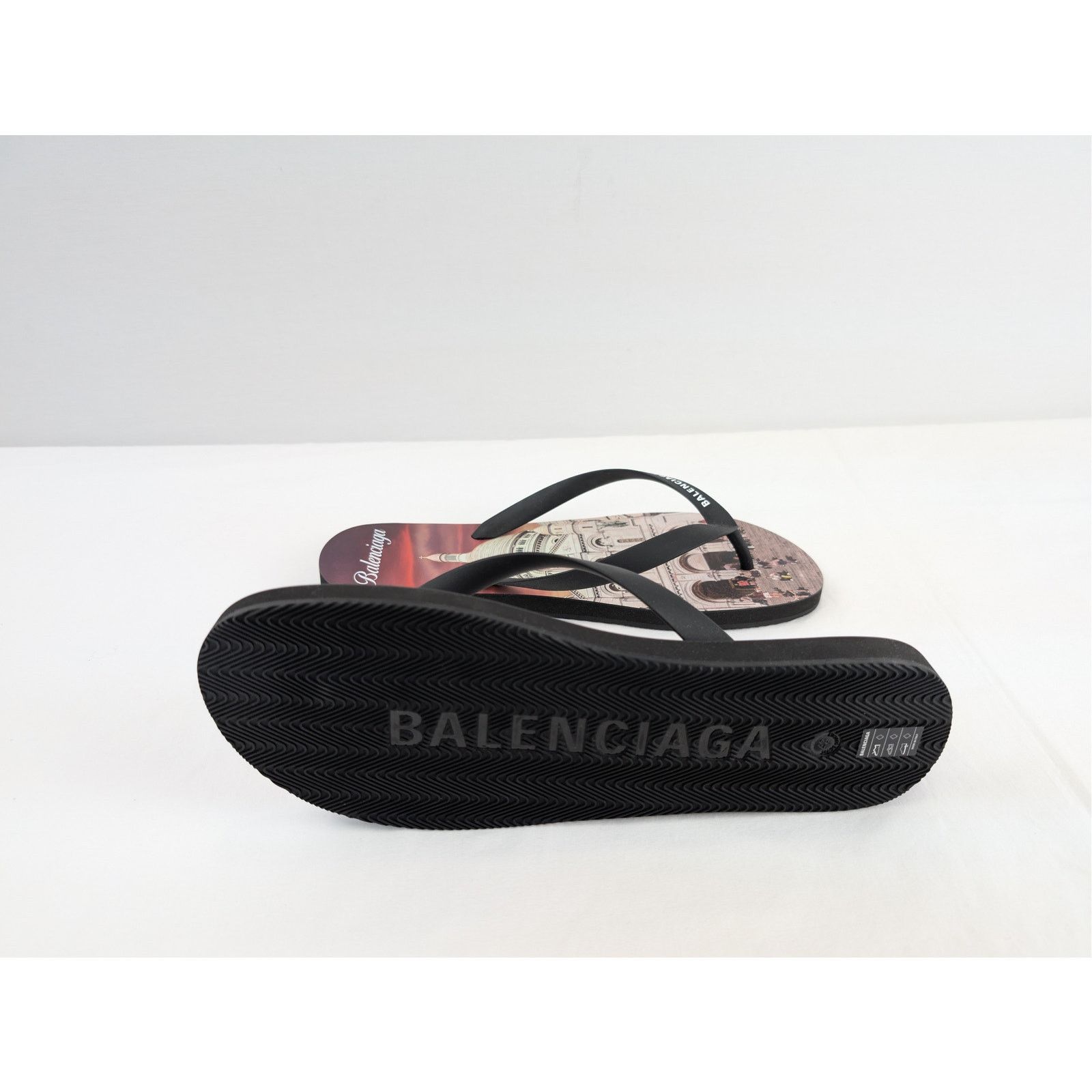 Balenciaga o1rshd1 Q:2 / Souvenir Thong TPU Monument Print Slipper Size US 9 / EU 42 - 12 Thumbnail