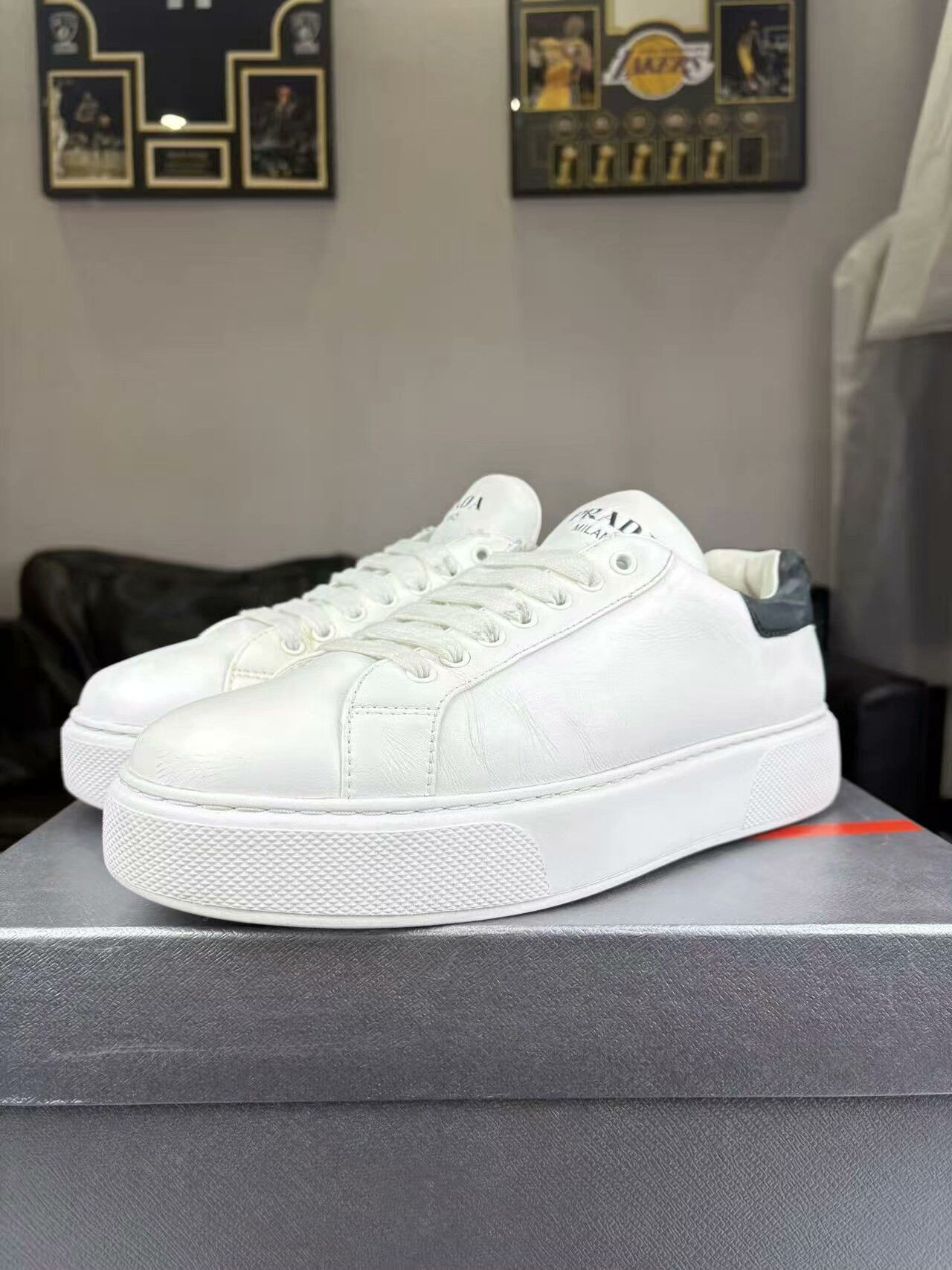 Prada Prada Printed Black Lowtop Sneakers 43 Men Size US 10 / EU 43 - 1 Thumbnail