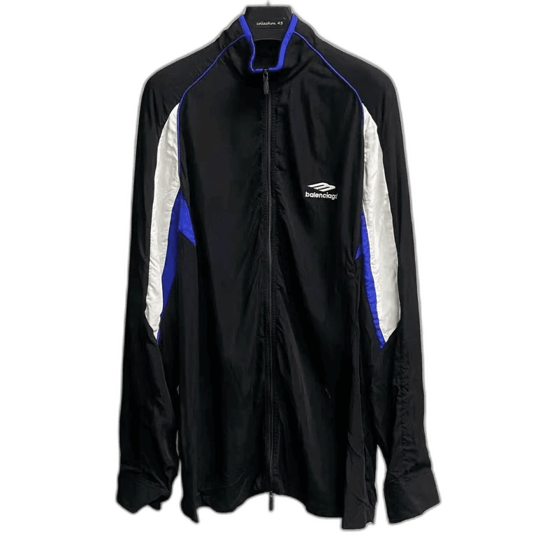 Balenciaga Black and Blue Jacket with Logo