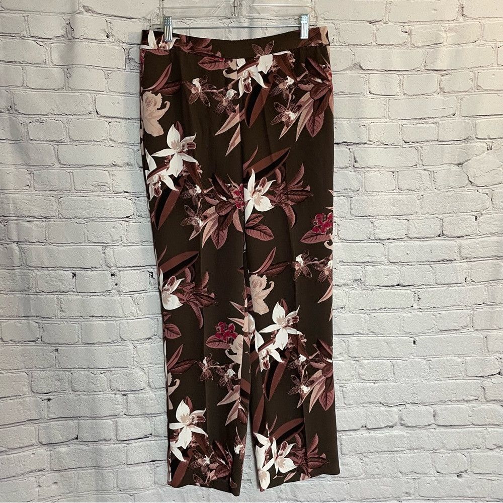 Chicos NWT New Chico's El Cielo Wide-Leg Floral Pants Size 0.5 US Size 28" / US 6 / IT 42 - 2 Thumbnail