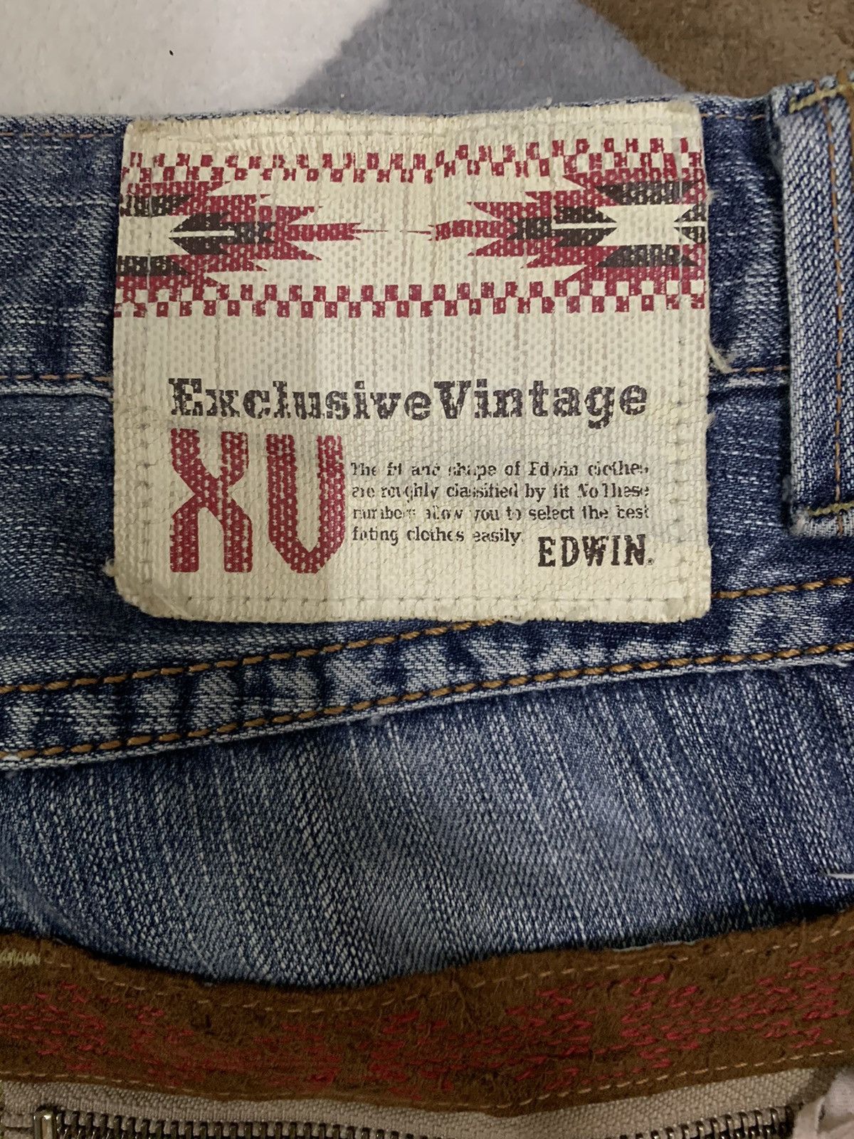 Edwin Vintage Edwin XV Classic Cowboy Style Baggy Distressed Jeans Size US 32 / EU 48 - 16 Thumbnail