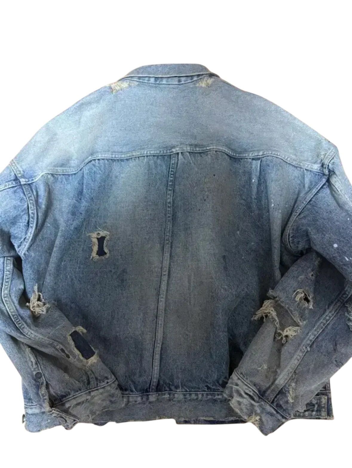 Saint Michael Saint Michael X berberjin Distressed Denim Jacket Size US XL / EU 56 / 4 - 2 Thumbnail