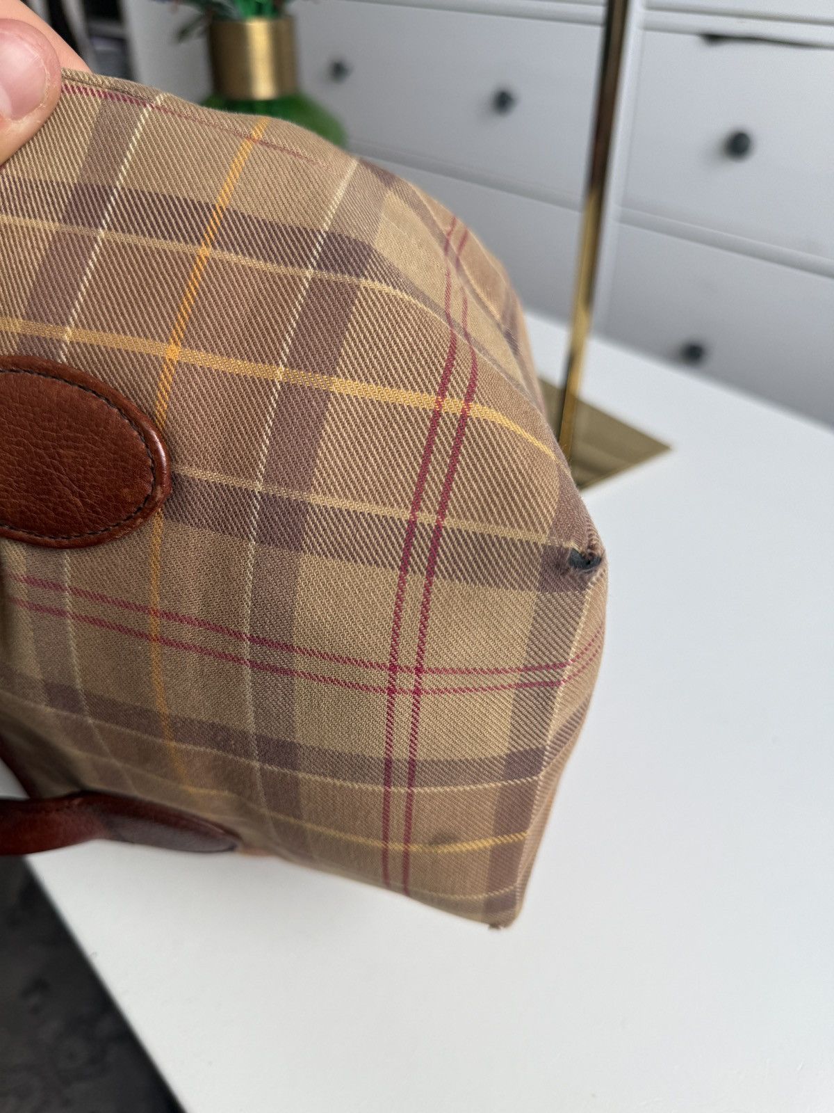 Barbour × Designer Barbour tartan big logo mini handbag designer old money rare Size ONE SIZE - 12 Thumbnail