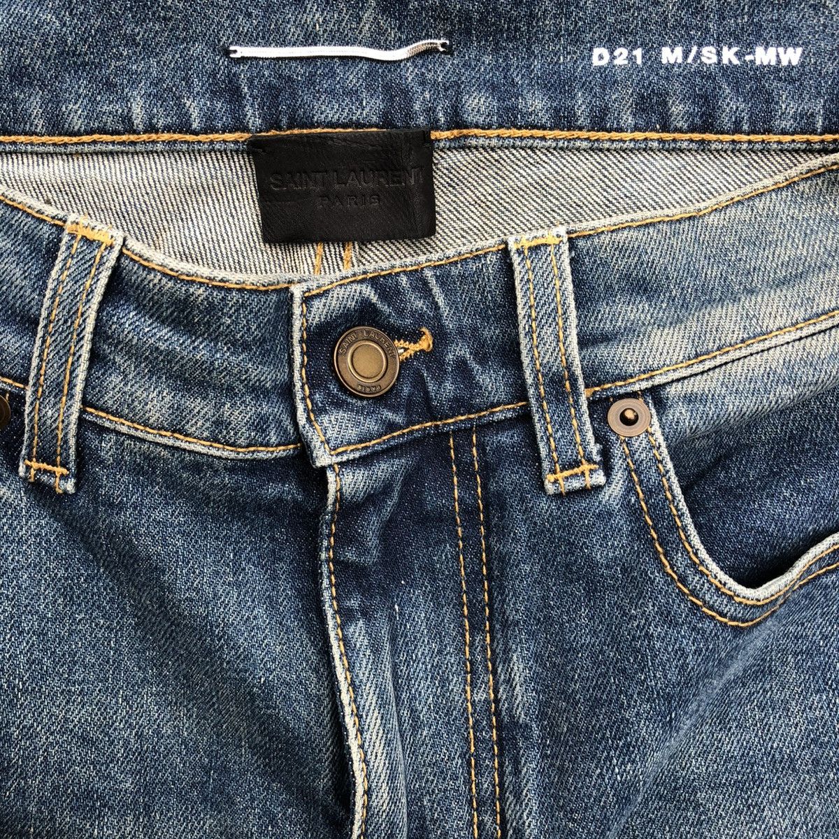 Saint Laurent Paris Saint Laurent Paris D21 M/SK-MW Skinny Jeans Size US 30 / EU 46 - 7 Thumbnail