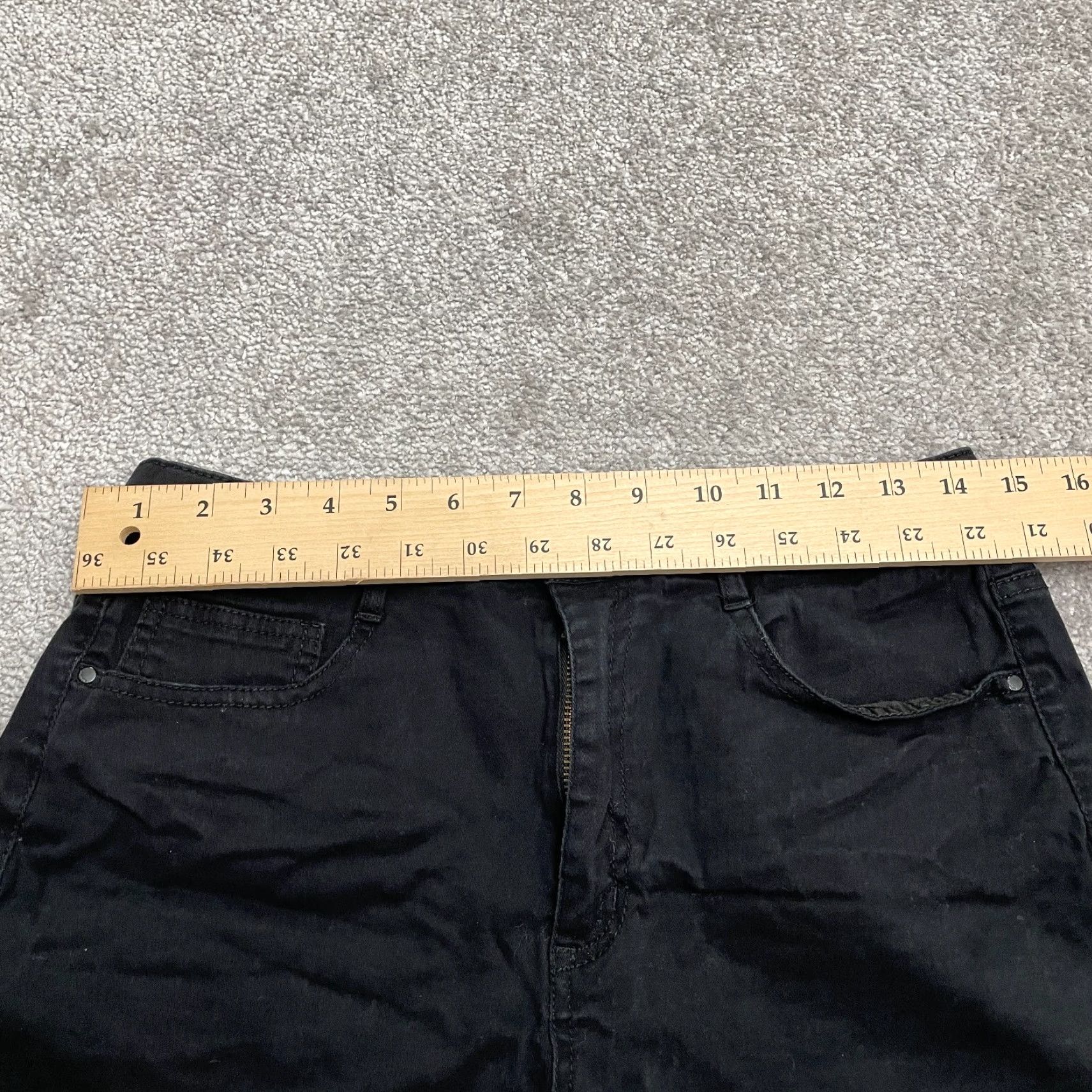 Vintage Refuge Black Cotton Blend 5-Pocket High Rise Shorts Women 10 Relaxed Fit Casual Everyday Mens? Size 32" / US 10 / IT 46 - 6 Thumbnail