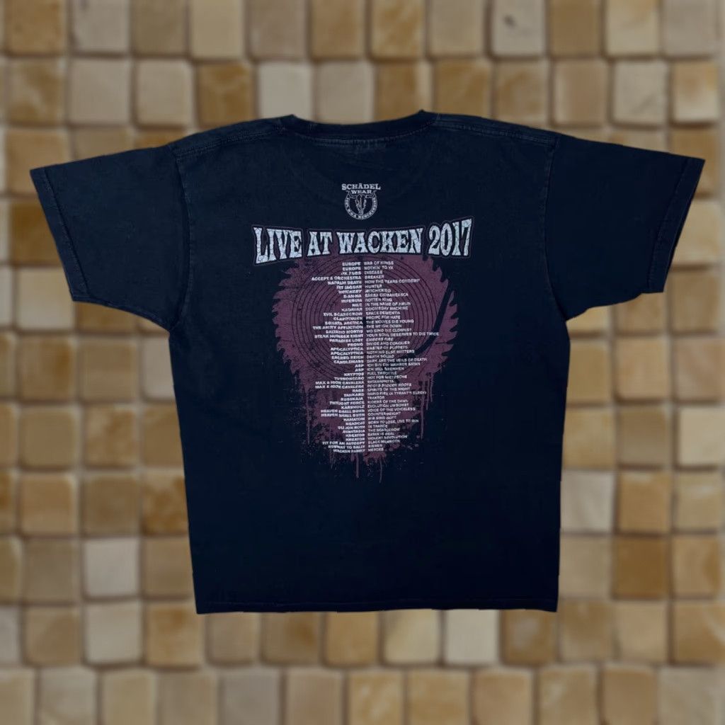 Fruit Of The Loom Wacken Records “Live At Wacken 2017” Festival Heavy Metal Punk Hard Rock Band T-Shirt M Shirt Mens Black Cotton Graphic Print Front Back Size US M / EU 48-50 / 2 - 1 Thumbnail
