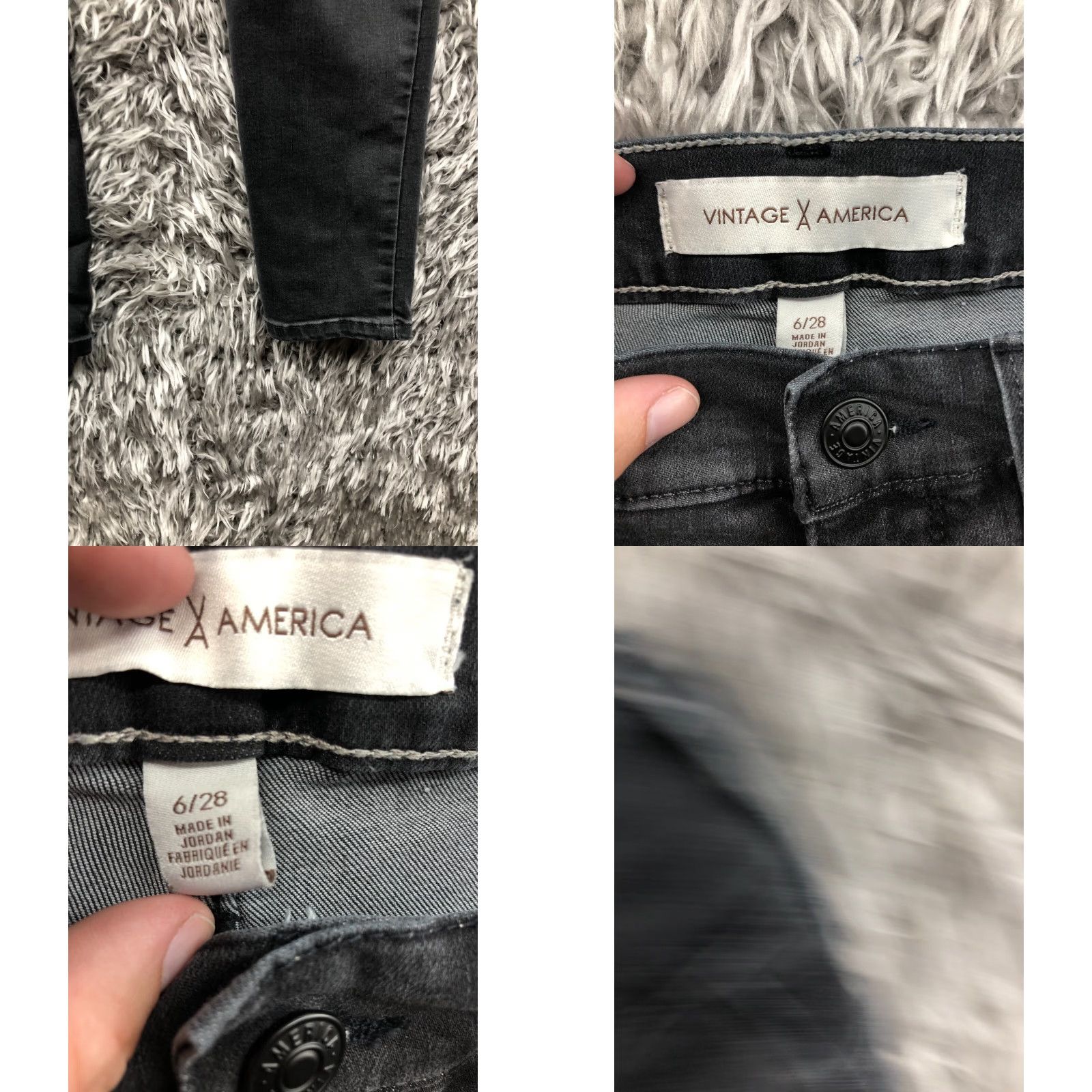 Vintage VINTAGE America Jeans Size 6 Womens Mid Rise Dark Wash Gray Denim Size 28" / US 6 / IT 42 - 8 Thumbnail