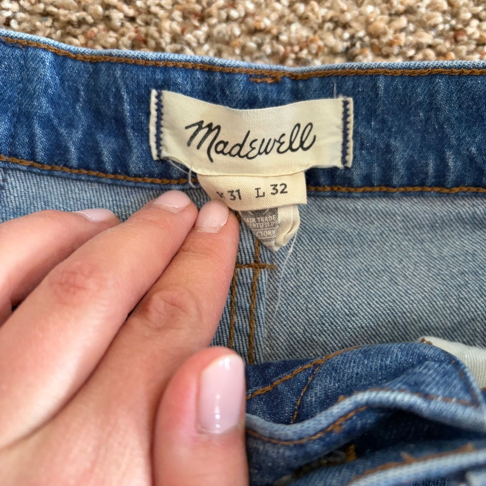 Madewell Madewell The Perfect Vintage Jean Tapered Raw Hem Denim 31 Size 31" - 3 Thumbnail