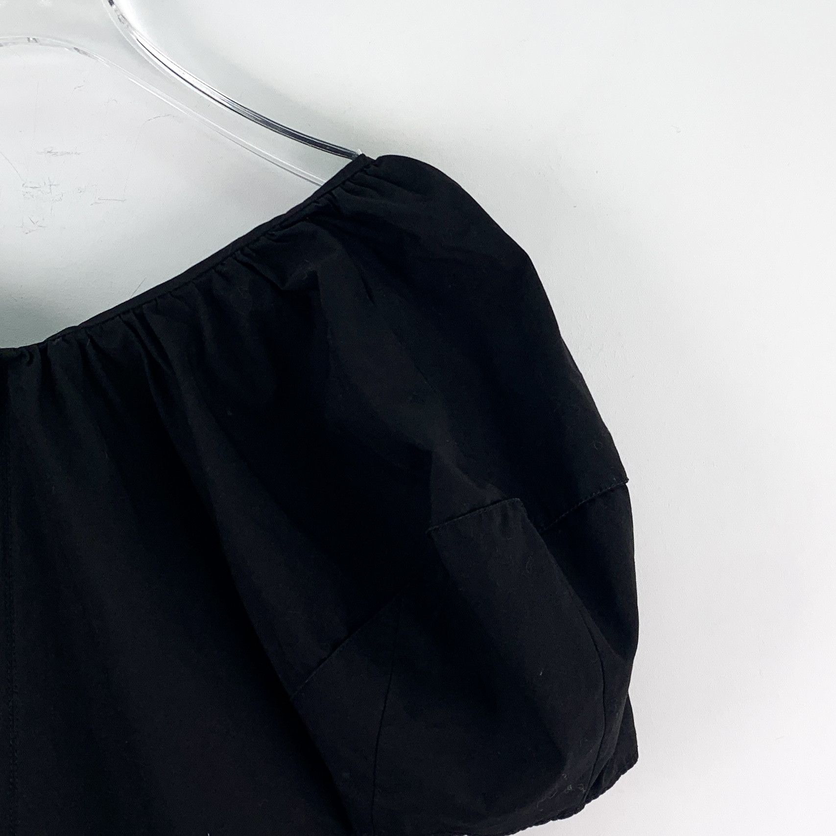 Celine Celine Puff Sleeve V-Neck Top Black (36) Size XS / US 0-2 / IT 36-38 - 3 Thumbnail