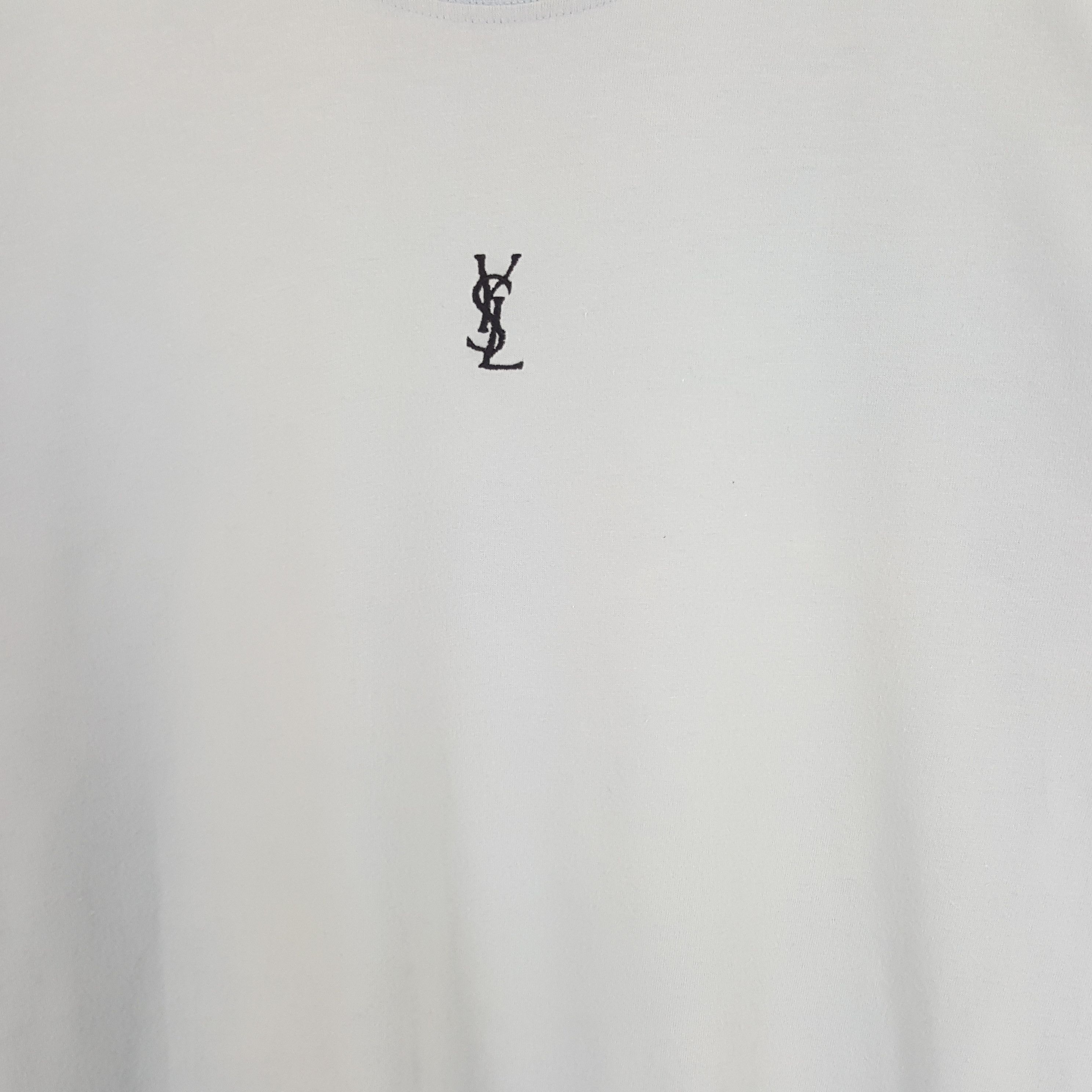 Vintage × Yves Saint Laurent Vintage Yves Saint Laurent Italian Brand Center Logo Tshirt Size US M / EU 48-50 / 2 - 2 Thumbnail