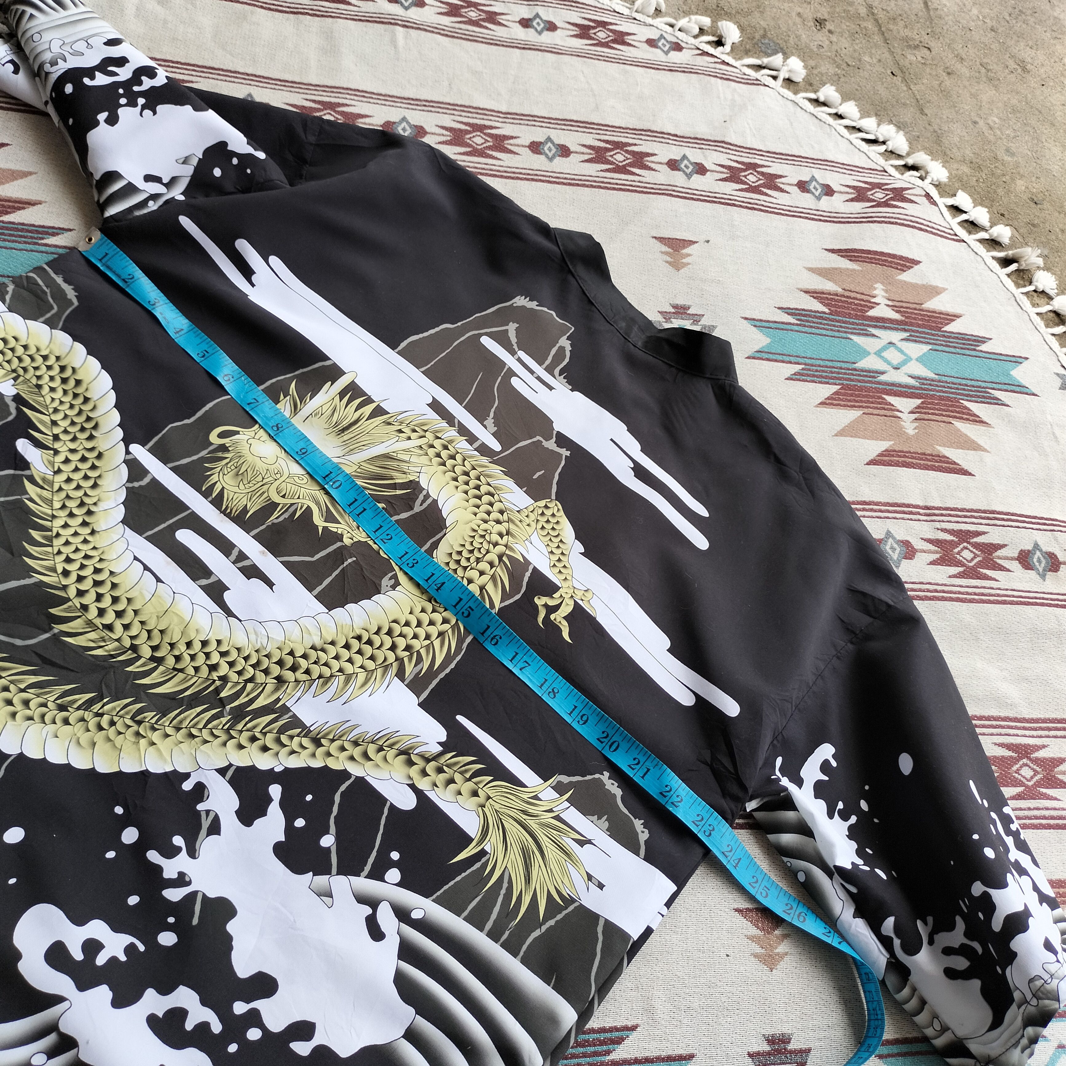Sugar Cane japan kimono sukajan Anhelon dragon wave printed kimono Size US M / EU 48-50 / 2 - 11 Thumbnail