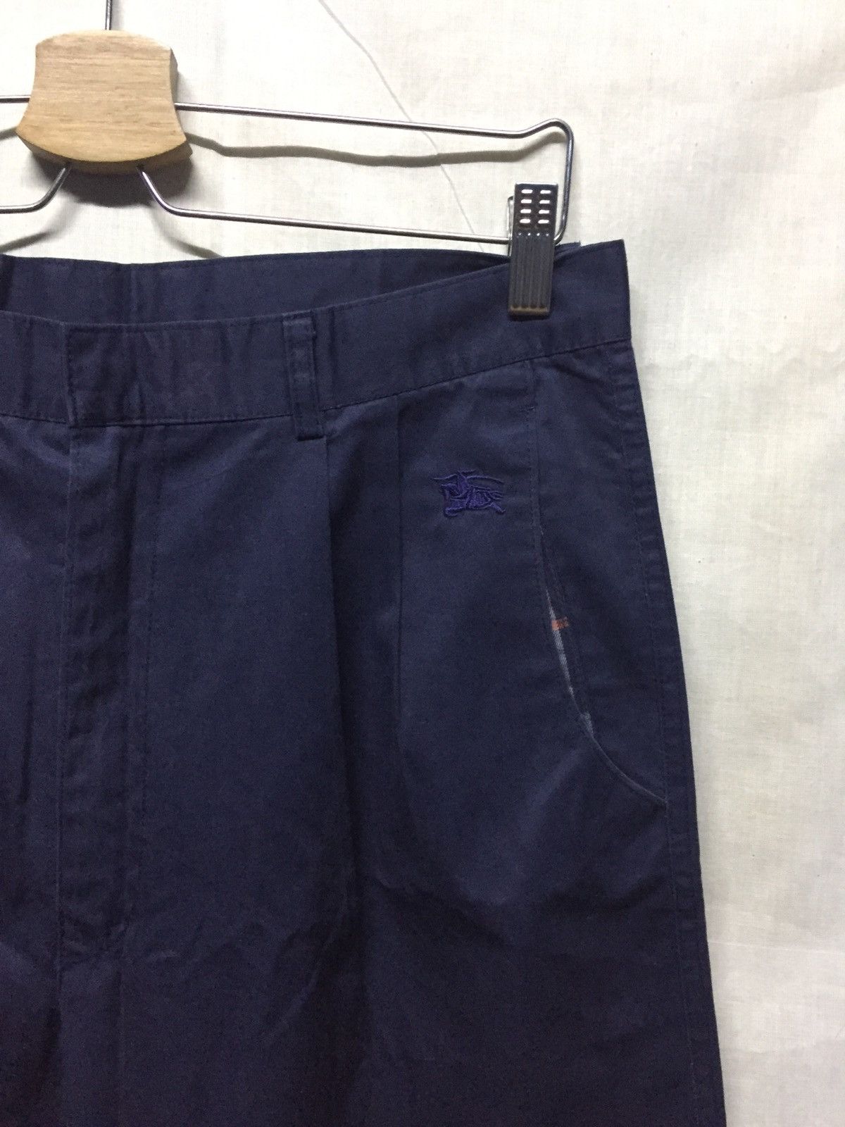 Burberry × Vintage Vintage Burberrys Wide Leg Navy Trousers Size US 33 - 5 Thumbnail