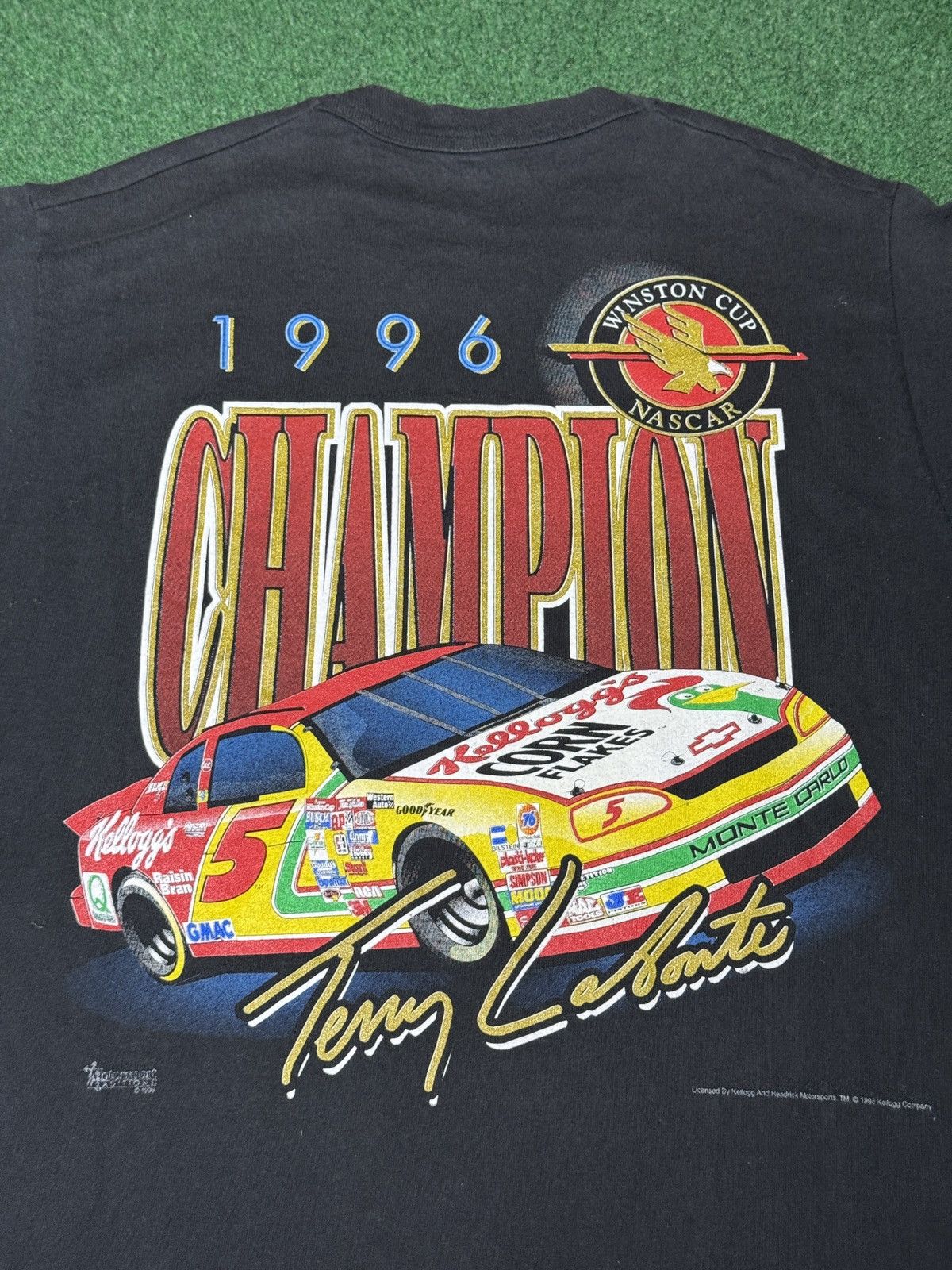 NASCAR Vtg 90s Terry Labonte Winston Cup Champion Nascar T Shirt Size US M / EU 48-50 / 2 - 6 Thumbnail