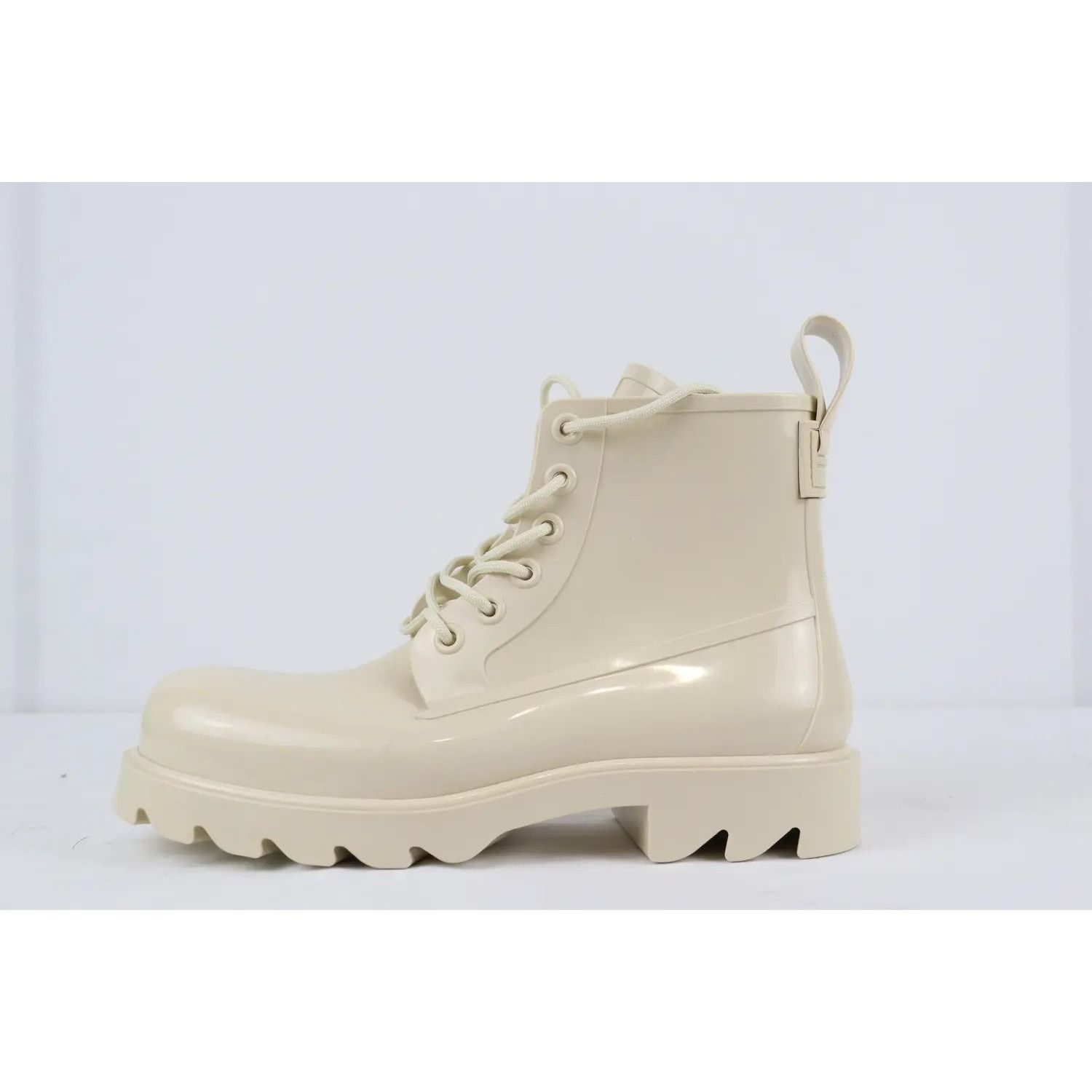 Bottega Veneta o1rshd1 Shiny Rubber Stride Ankle Boot in Sea Salt Size US 12 / EU 45 - 2 Thumbnail