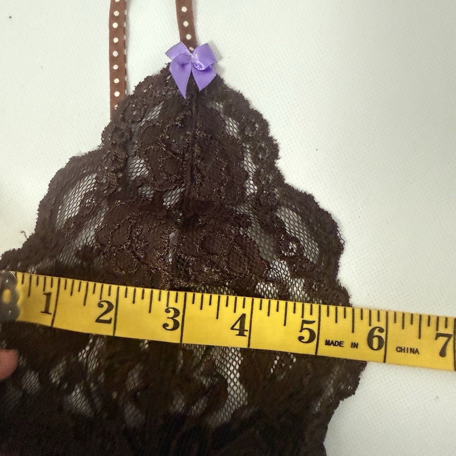 Other Foxers Cami Bralette Brown Floral embroidery Lace Camisole Size ONE SIZE - 9 Thumbnail