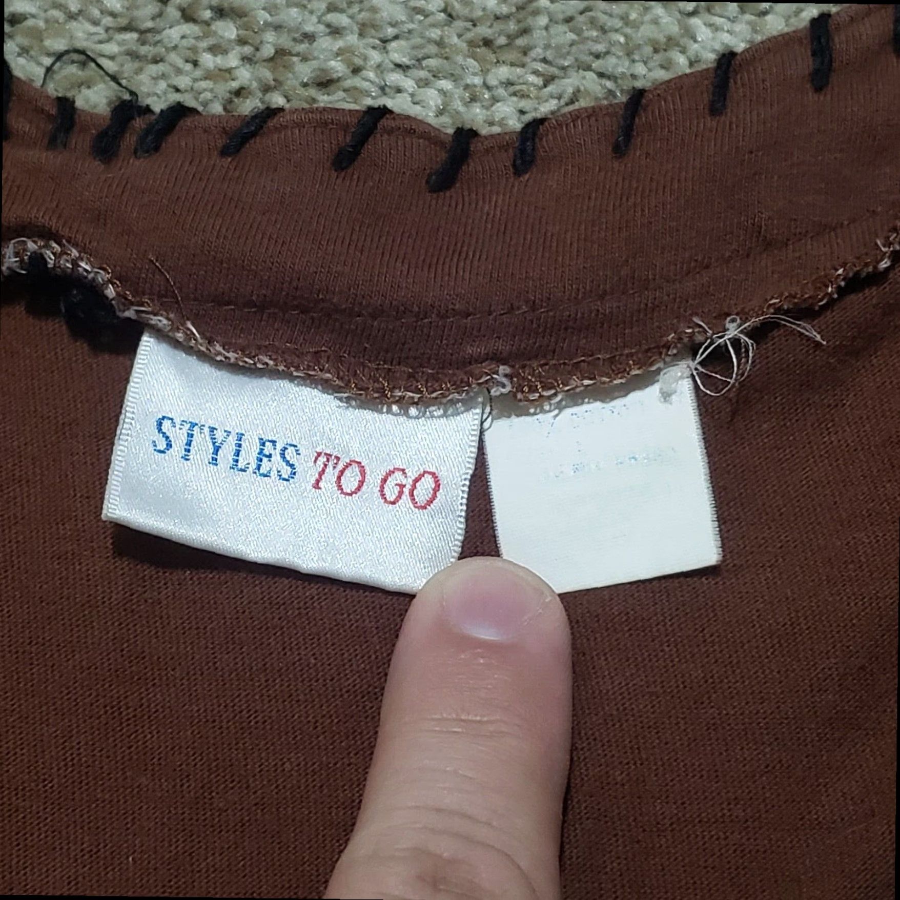 Vintage Styles TOGO Brown Western Button Up Cardigan Round Neck Sleeveless Women's M Size M / US 6-8 / IT 42-44 - 4 Thumbnail