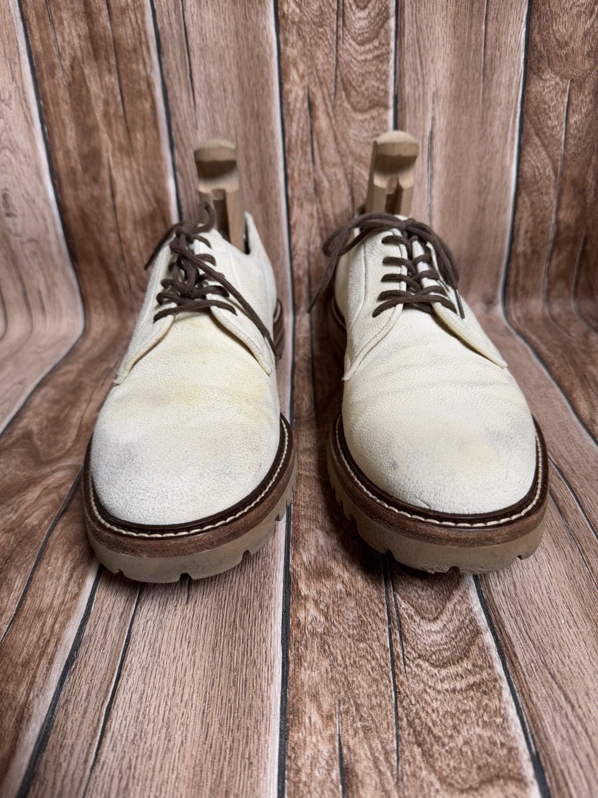 Brunello Cucinelli Panelled suede derby Size US 10 / EU 43 - 4 Thumbnail