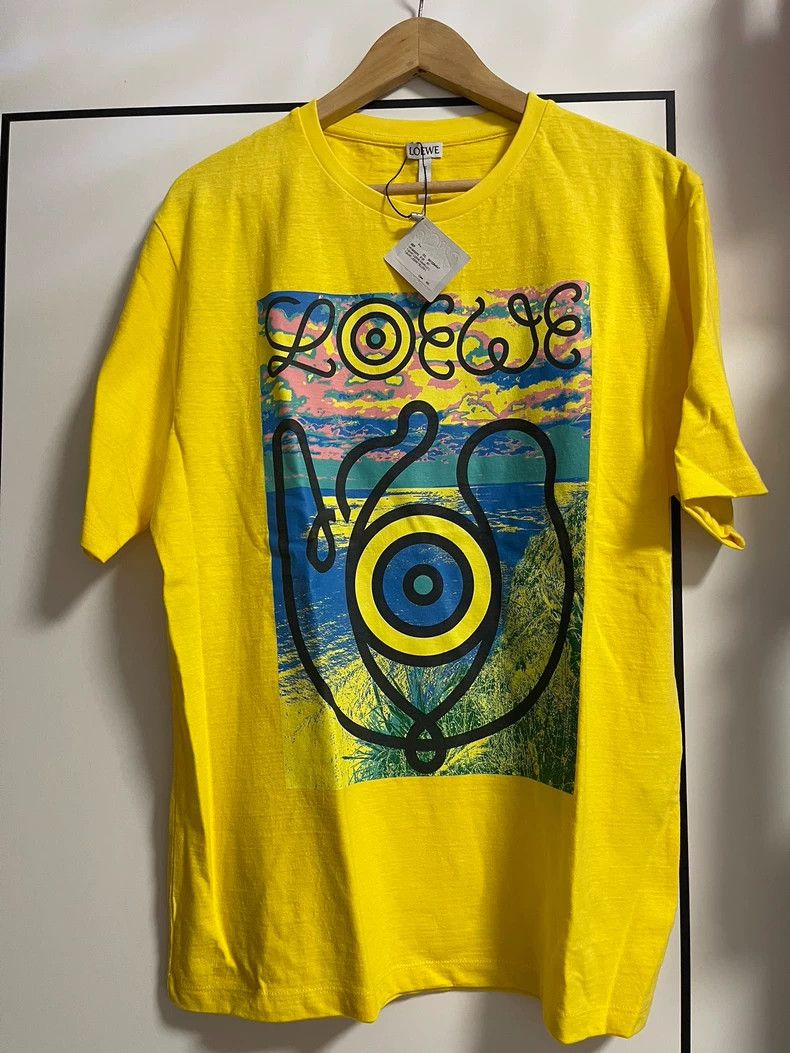 Loewe Loewe Graphic T-Shirt with Yellow Print- DMC Size US L / EU 52-54 / 3 - 1 Thumbnail