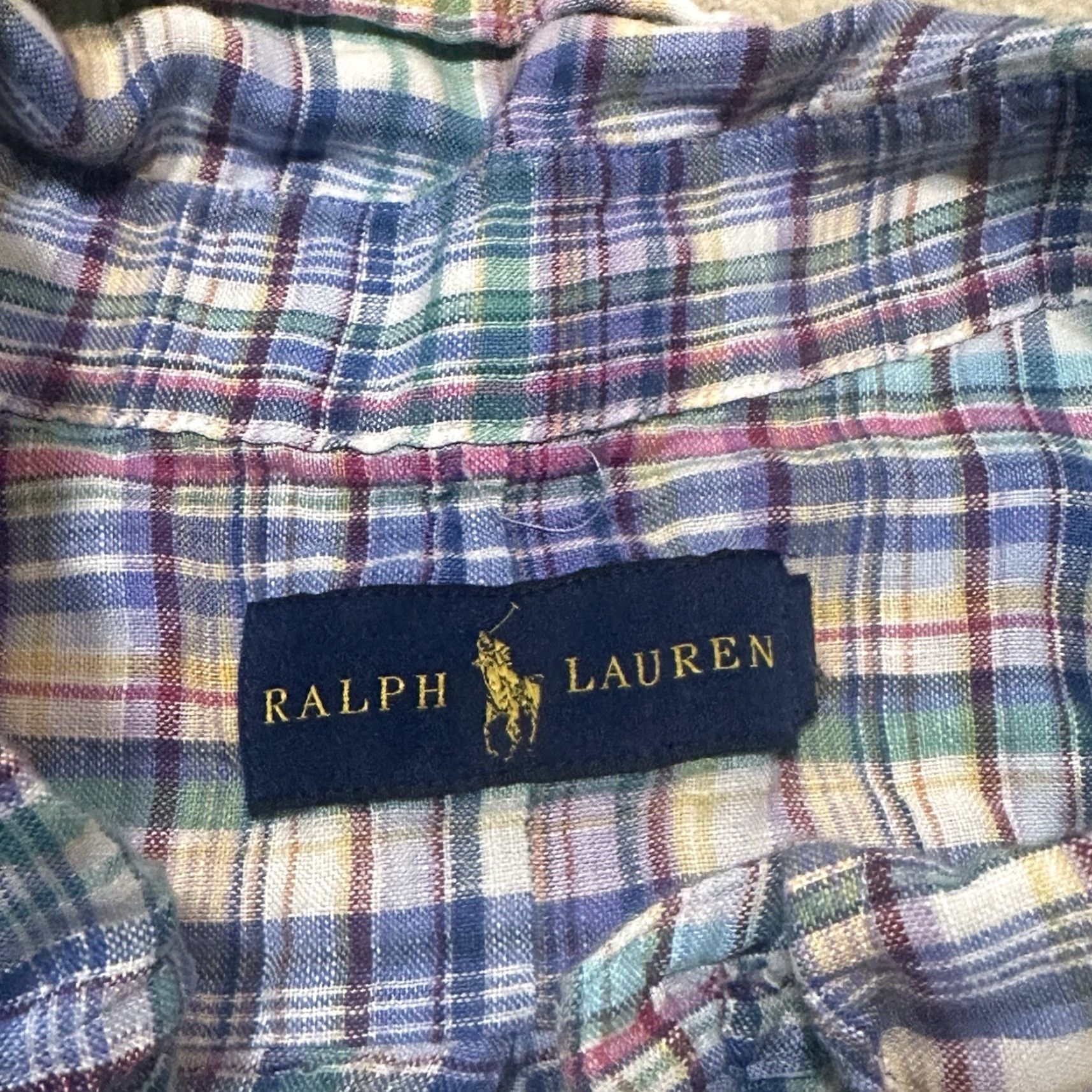 Polo Ralph Lauren Polo Ralph Lauren Linen Button-Up Shirt Mens XL Colorful Plaid Preppy Easter Button-Down Classic Mens Shirt Size US XL / EU 56 / 4 - 5 Thumbnail