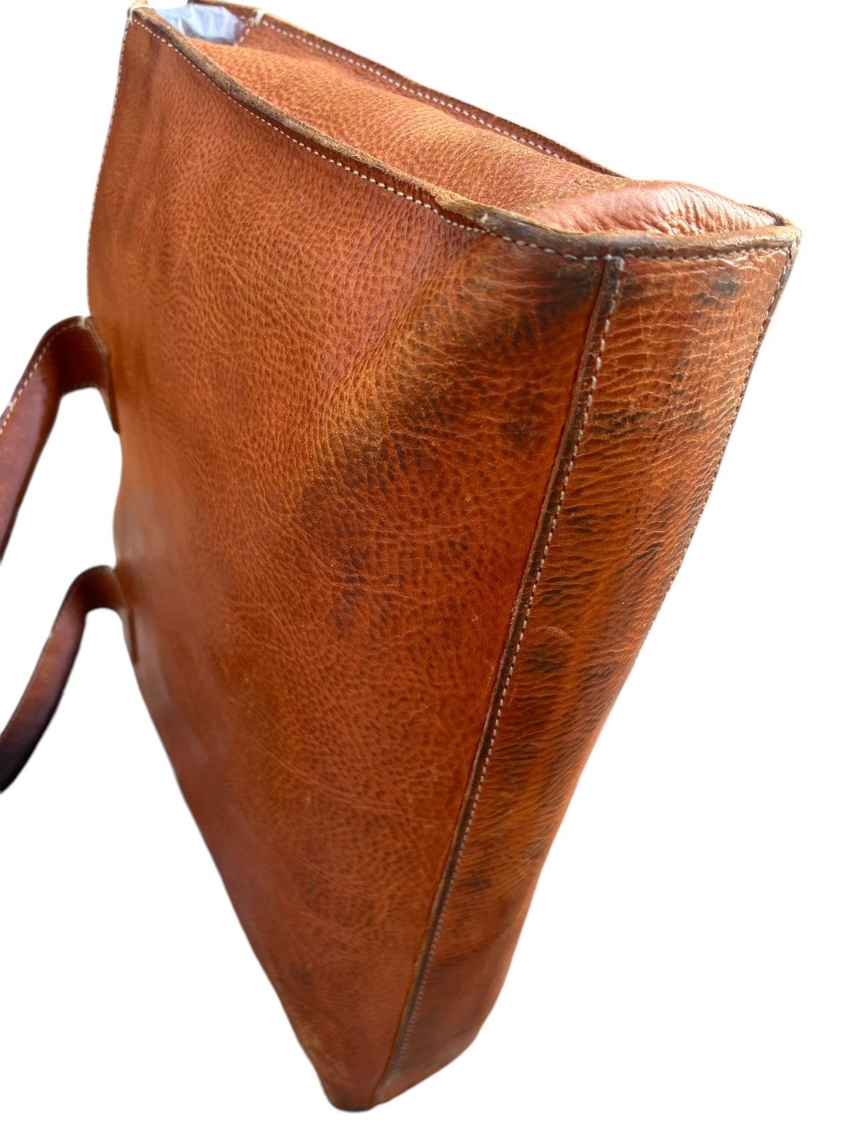 Leather dan Genten Japan Distress Muddy Patina Leather Bag Handle Size ONE SIZE - 14 Thumbnail