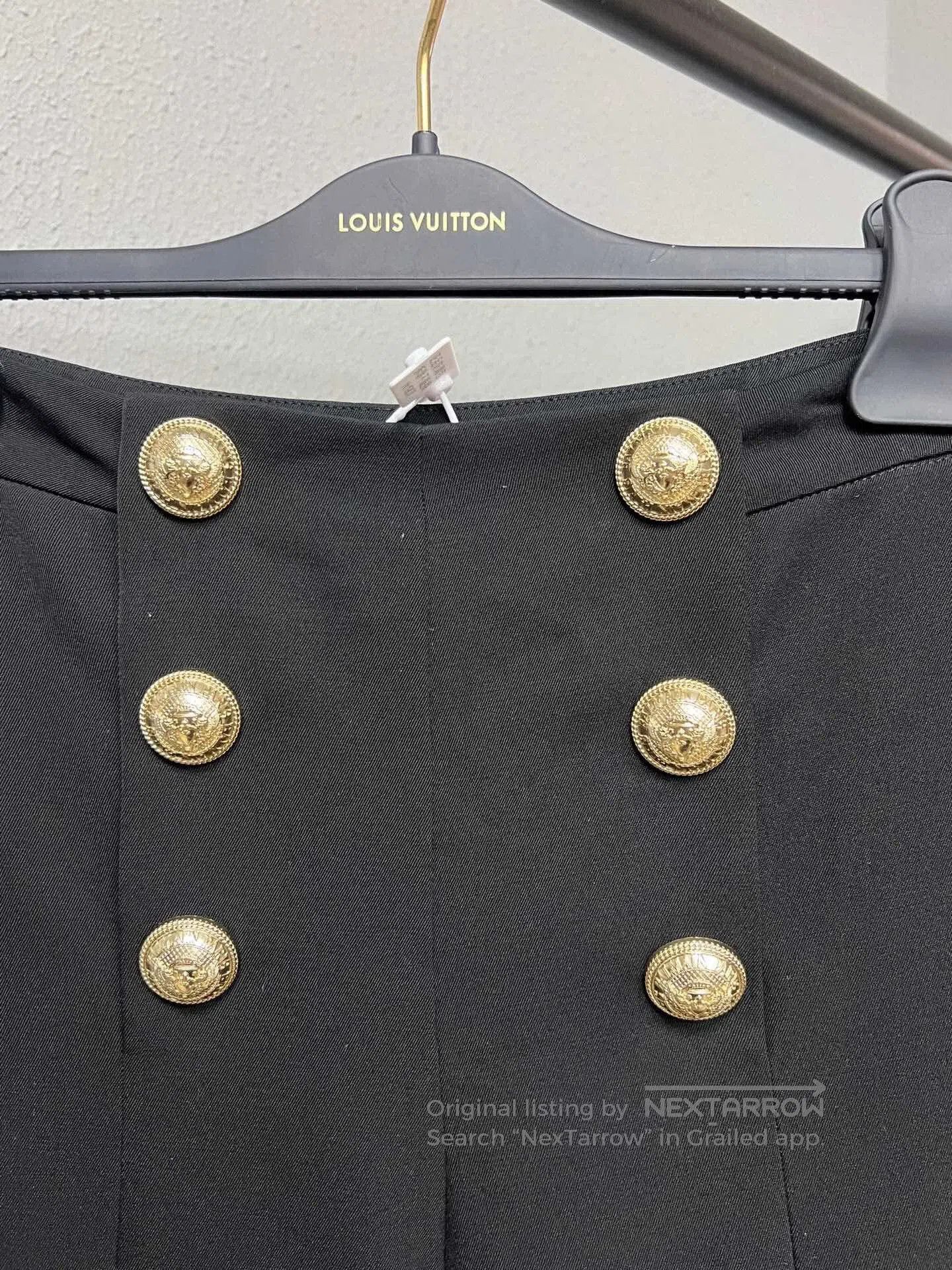 Balmain BALMAIN Gold Button Dress Trousers| Size 33" - 3 Thumbnail