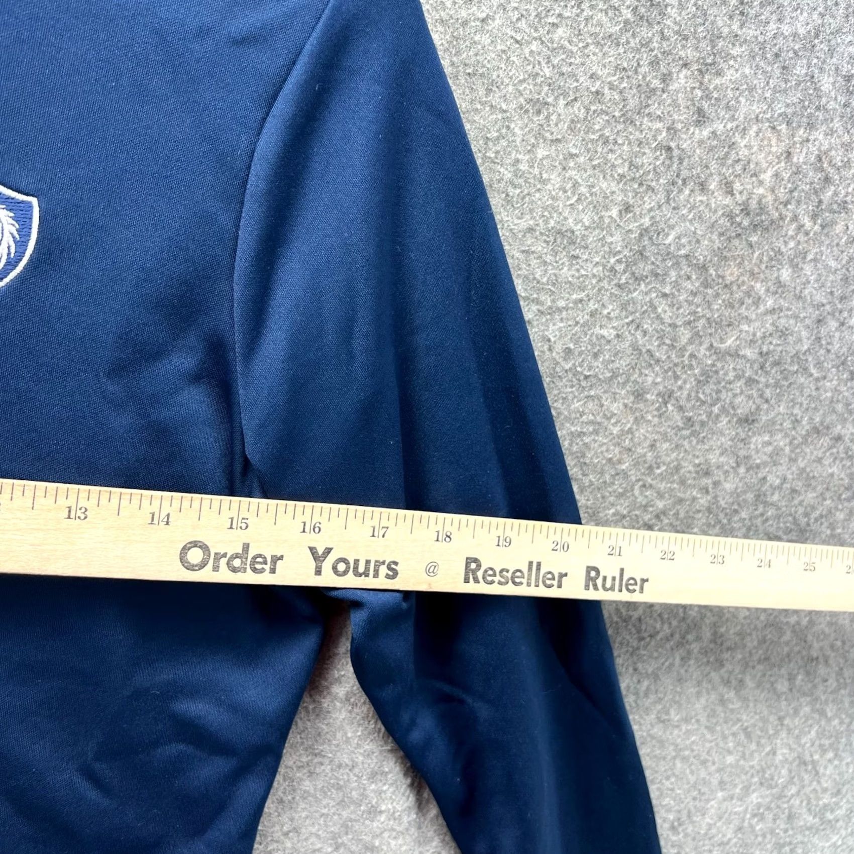 Adidas Adidas Polo Shirt Women Small Blue Navy Long Sleeve Golf Patch Button Casual Basic All Seasons Size S / US 4 / IT 40 - 3 Thumbnail