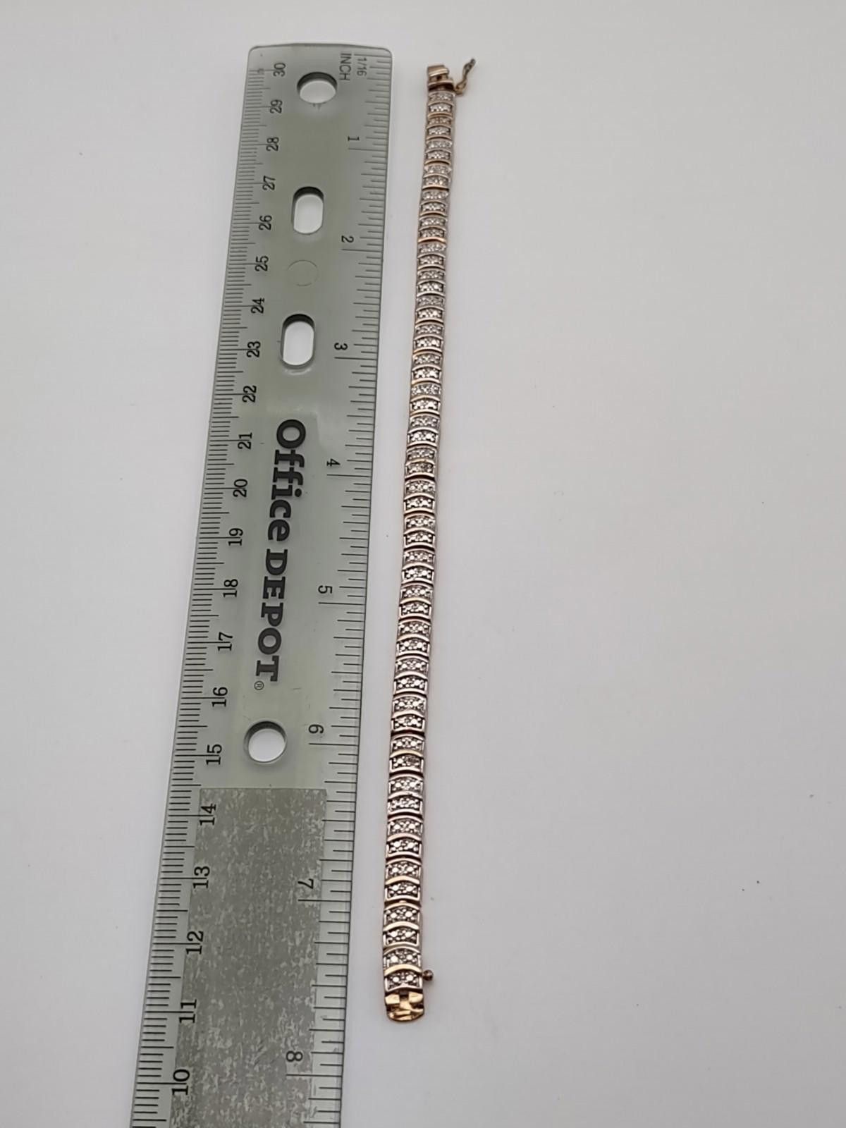 The Unbranded Brand Sterling Silver CZ Tennis Bracelet 15.1g Size ONE SIZE - 4 Thumbnail