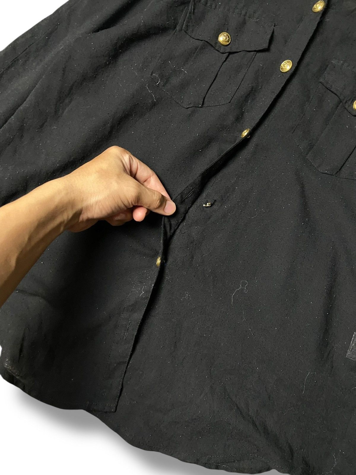 Dig Deep Vintage Dig Deep Punk Cold Shoulder Button Up Shirt (165) Size M / US 6-8 / IT 42-44 - 5 Thumbnail