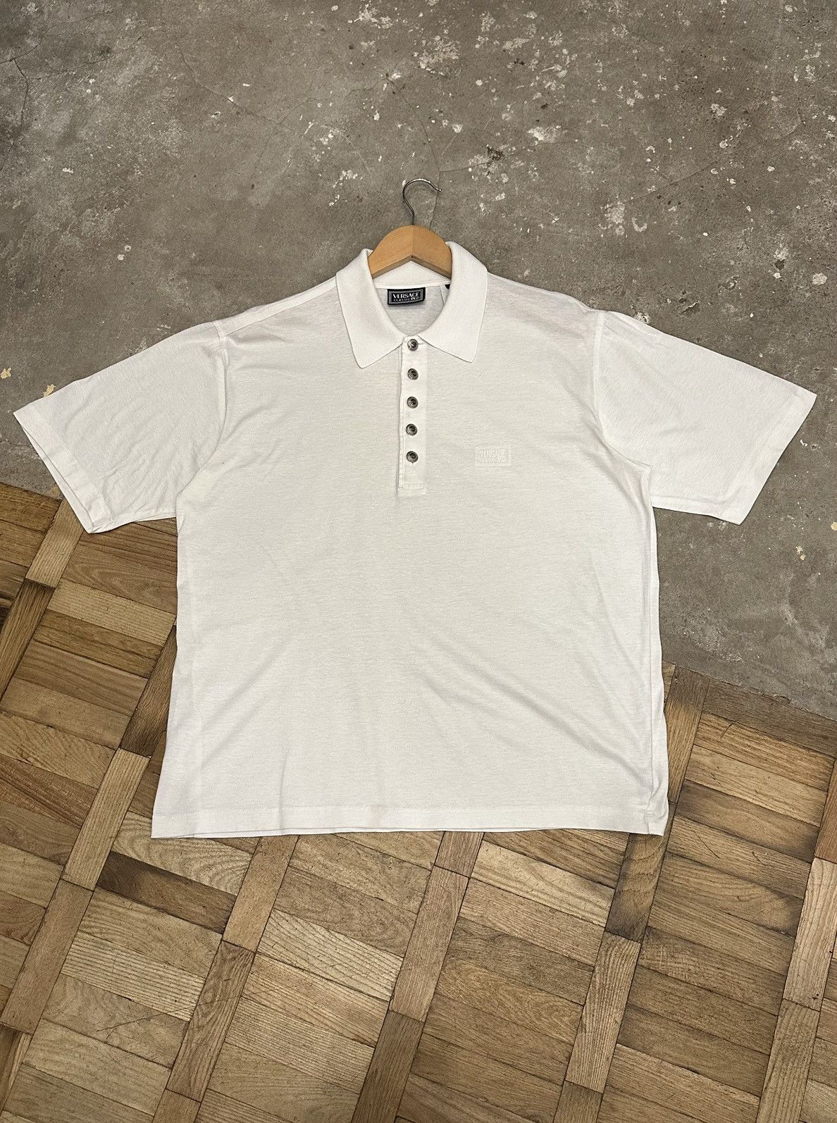Versace Versace Classic V2 White Vintage Polo Large Size US L / EU 52-54 / 3 - 2 Thumbnail