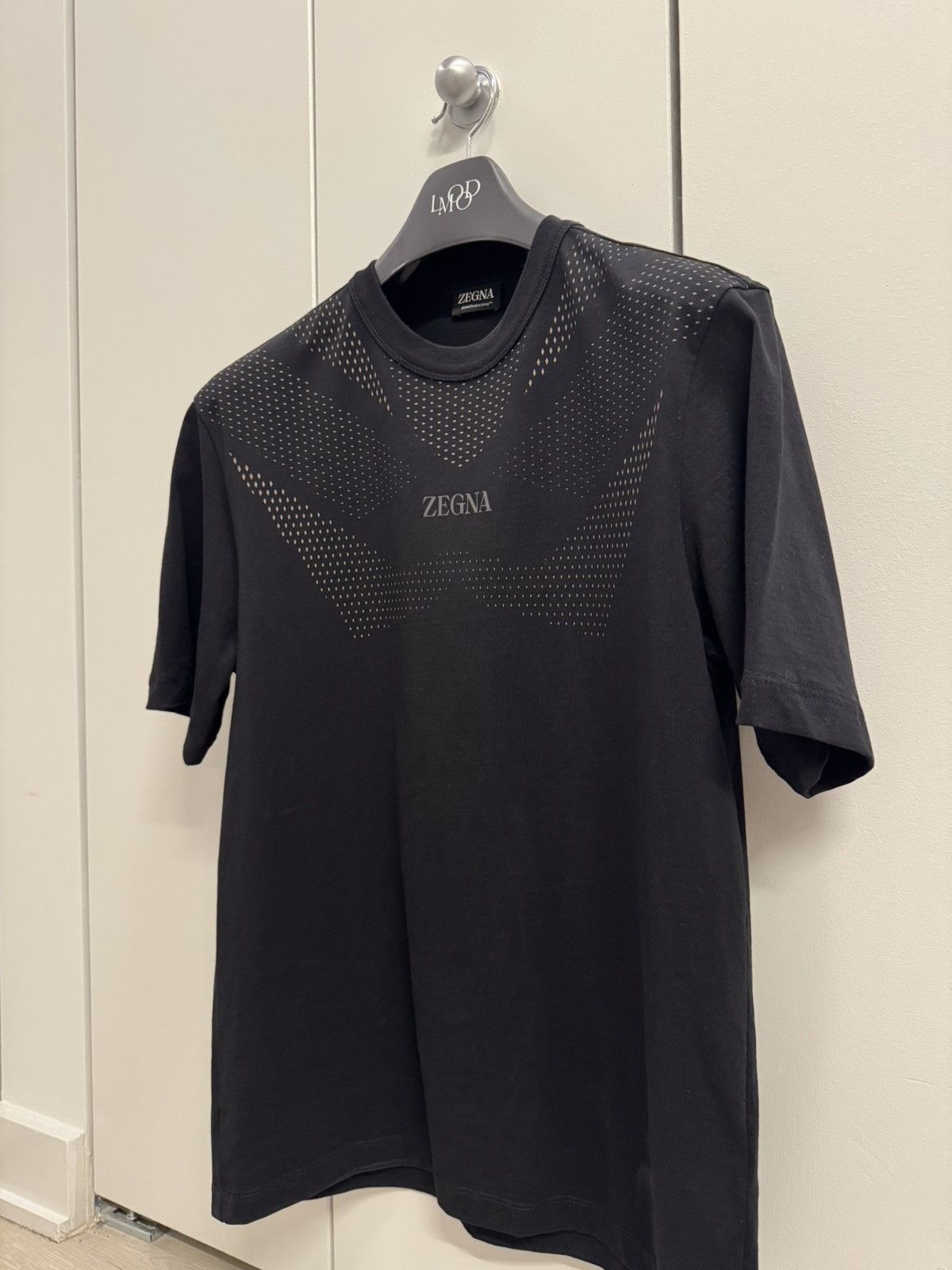 Ermenegildo Zegna ZEGNA Black Printed Technical T-S Size US S / EU 44-46 / 1 - 1 Thumbnail