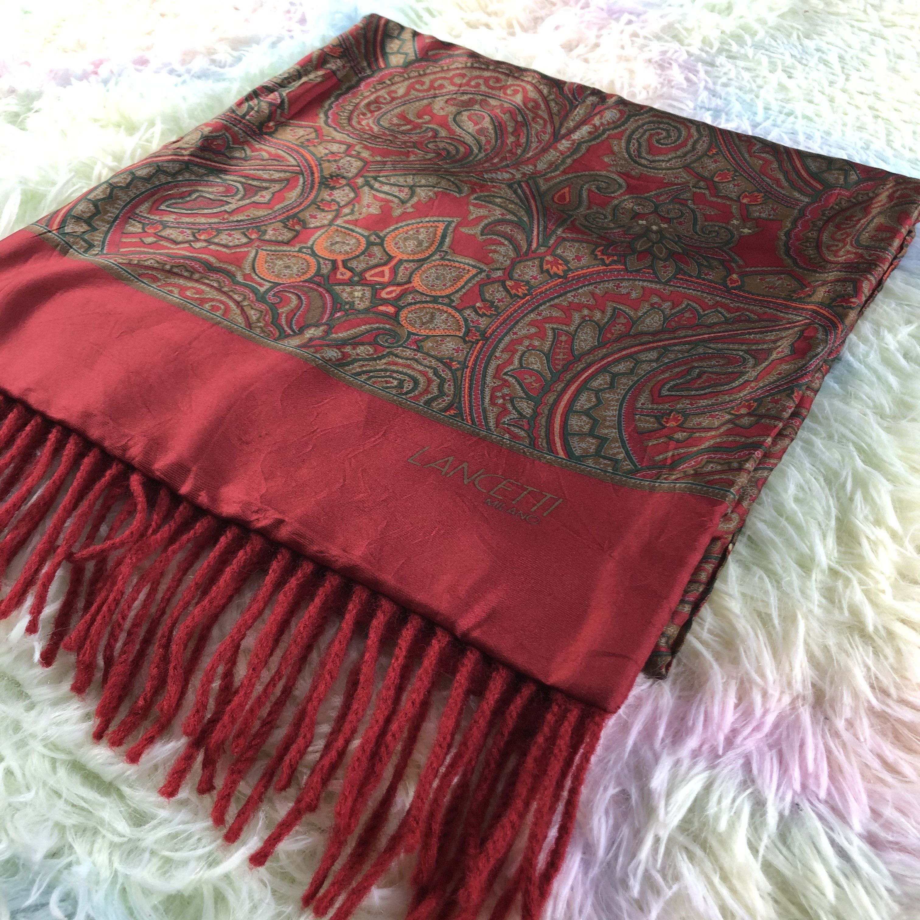 Lui di Lancetti Lancetti Silk Scarf / Muffler / Neckwear - KM348 Size ONE SIZE - 3 Thumbnail