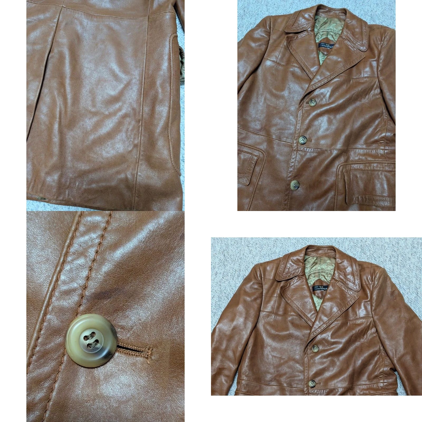 Vintage VINTAGE Cortefiel Leather Coat 42 brown LAMBSKIN butter-soft jacket MEN M brown coat overcoat 42 18.5" shoulders Mens Size US M / EU 48-50 / 2 - 9 Thumbnail
