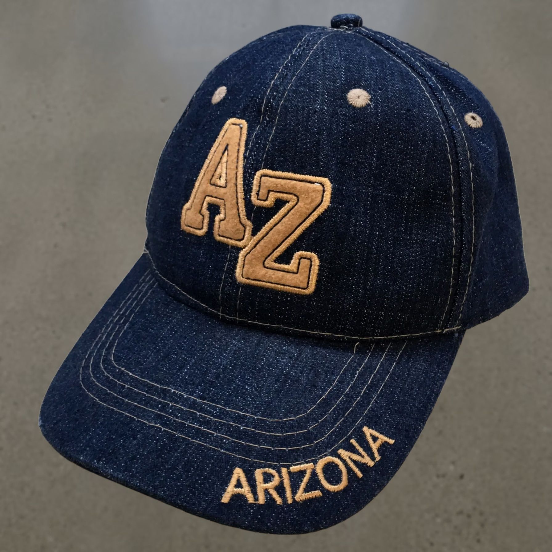 Vintage Arizona Blue OS Adjustable Curved Brim Embroidered Logo Baseball Cap Men Size ONE SIZE - 1 Thumbnail