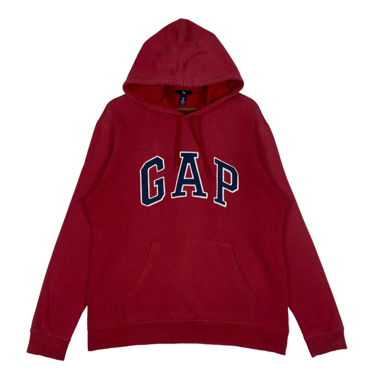 Gap × Vintage Vintage GAP Hoodie Sweater Red Pullover Jumper Size M Size US M / EU 48-50 / 2 - 1 Thumbnail