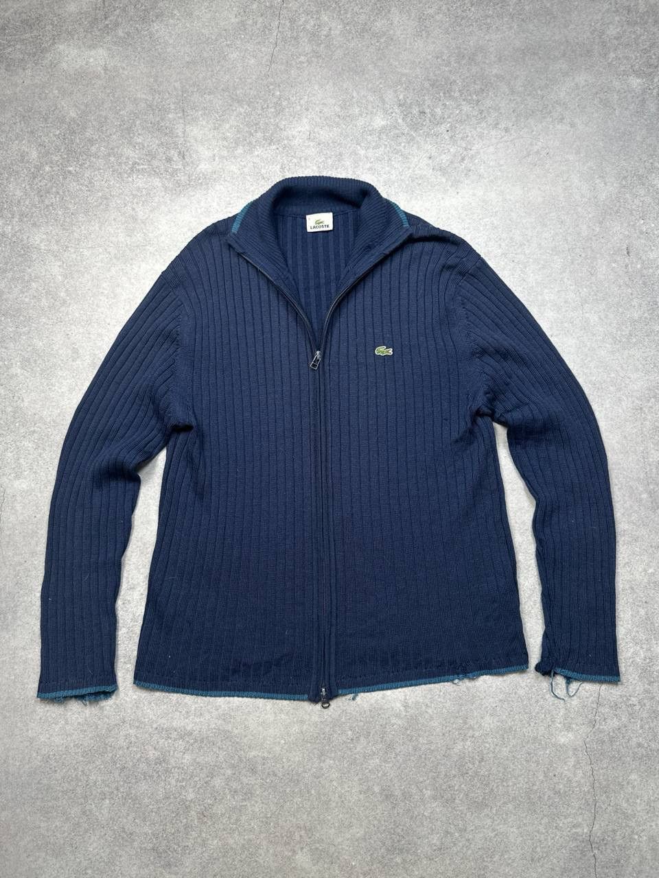 Lacoste Vintage Lacoste Wool Zip Cardigan, Size XL (6) Size US XL / EU 56 / 4 - 1 Thumbnail