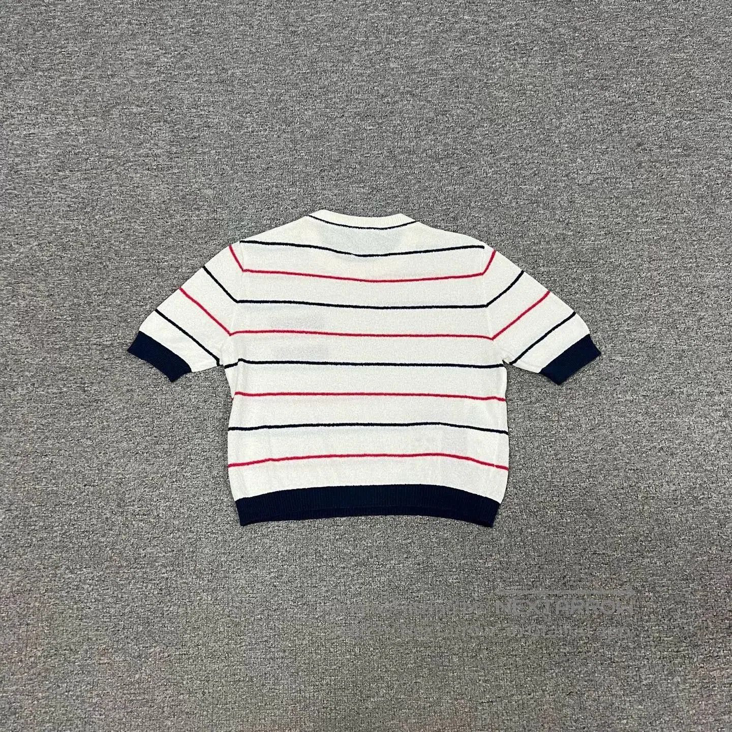 Miu Miu Miu Miu Terry Logo Striped Short Sleeve. Size S / US 4 / IT 40 - 3 Thumbnail