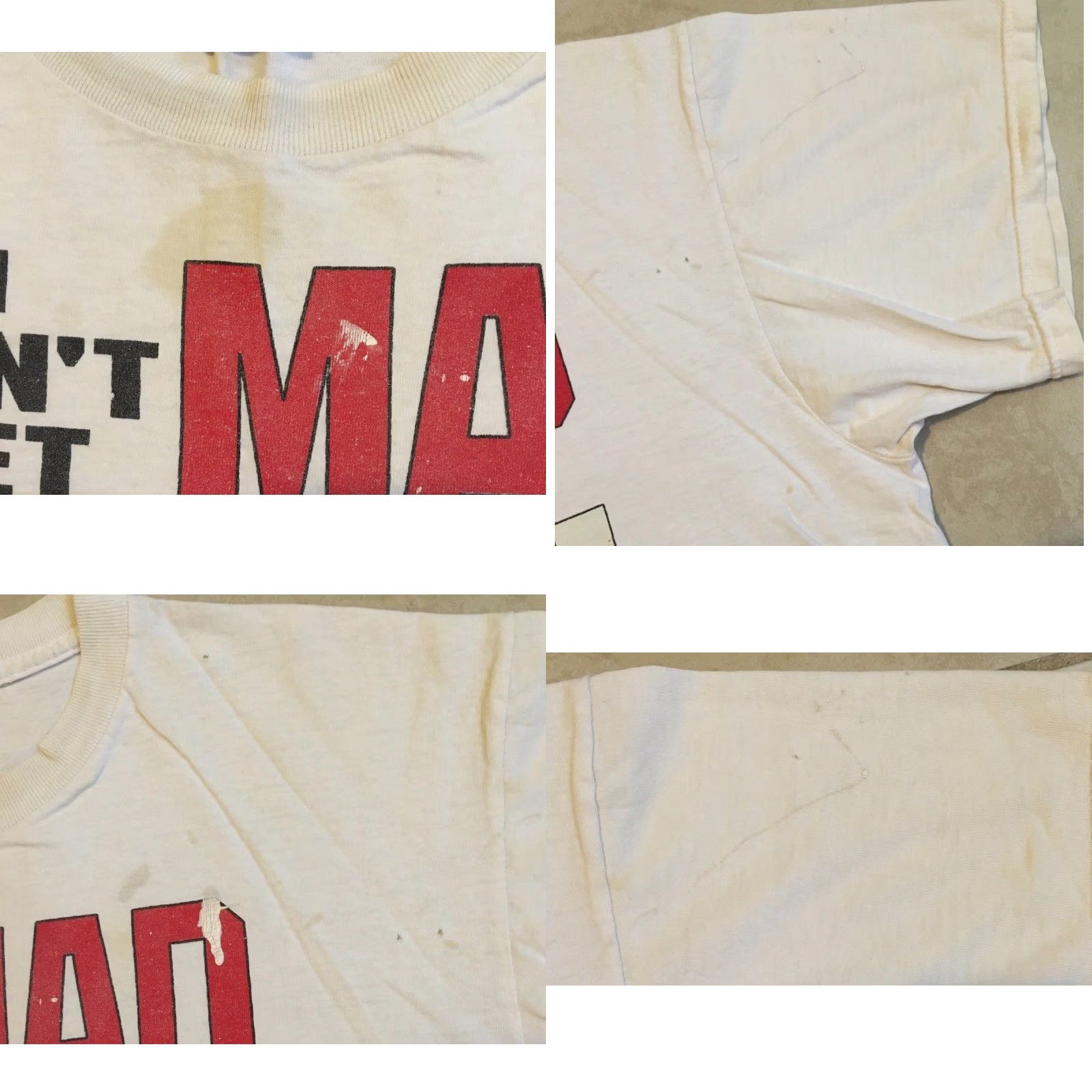 Vintage VINTAGE I Dont Get Mad I Get Even Faded Distress Shirt M XL Funny Grunge 90s T-Shirt Mens Clothing Size US M / EU 48-50 / 2 - 8 Thumbnail