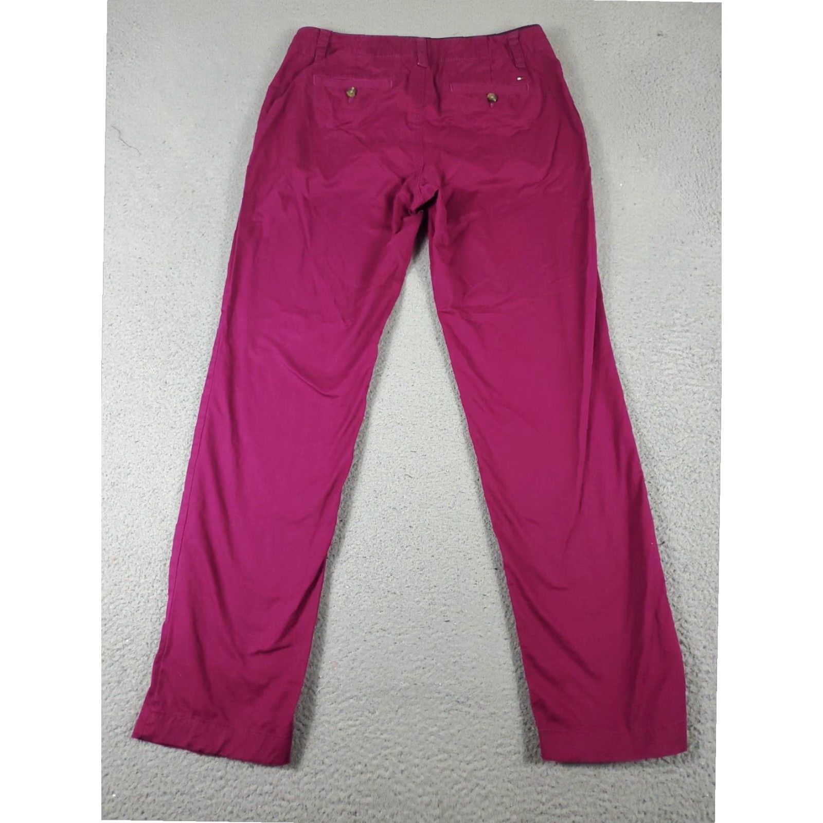 Tommy Hilfiger Tommy Hilfiger Chino Pants Womens Regular 4 Purple Straight Leg Flat Front Cotton Size 27" / US 4 / IT 40 - 6 Thumbnail