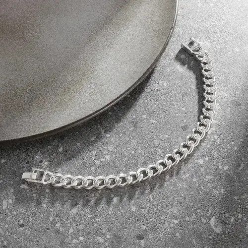Other Vintage Silver Chain Bracelet Size ONE SIZE - 6 Thumbnail