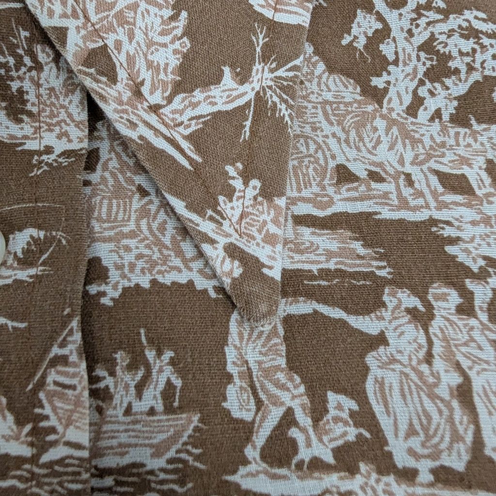 Vintage Vintage Colonial-Pioneer Pattern Button UP Collared Shirt L Size US L / EU 52-54 / 3 - 4 Thumbnail