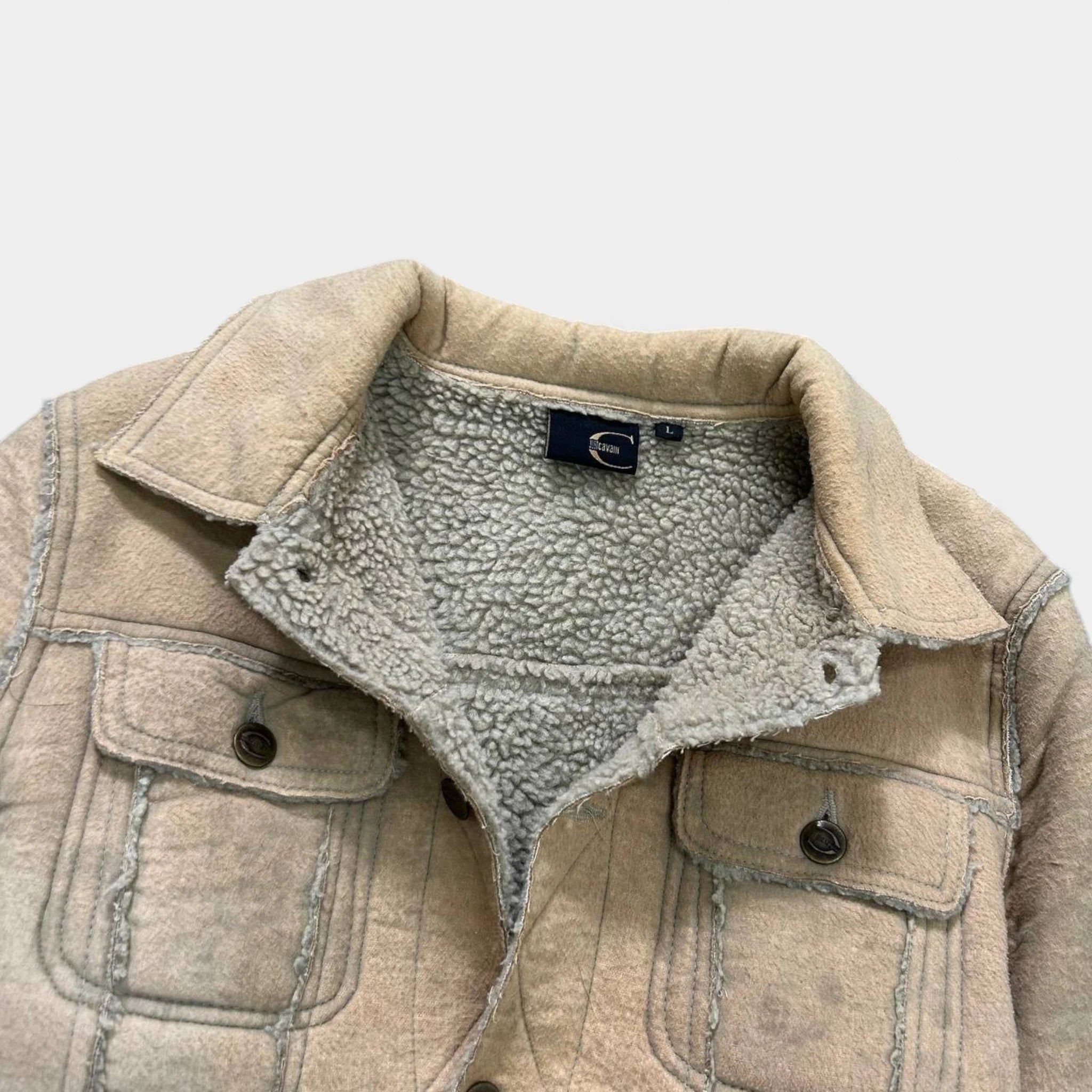 Just Cavalli Just Cavalli Sherling Raw Edge Jacket Size US S / EU 44-46 / 1 - 3 Thumbnail