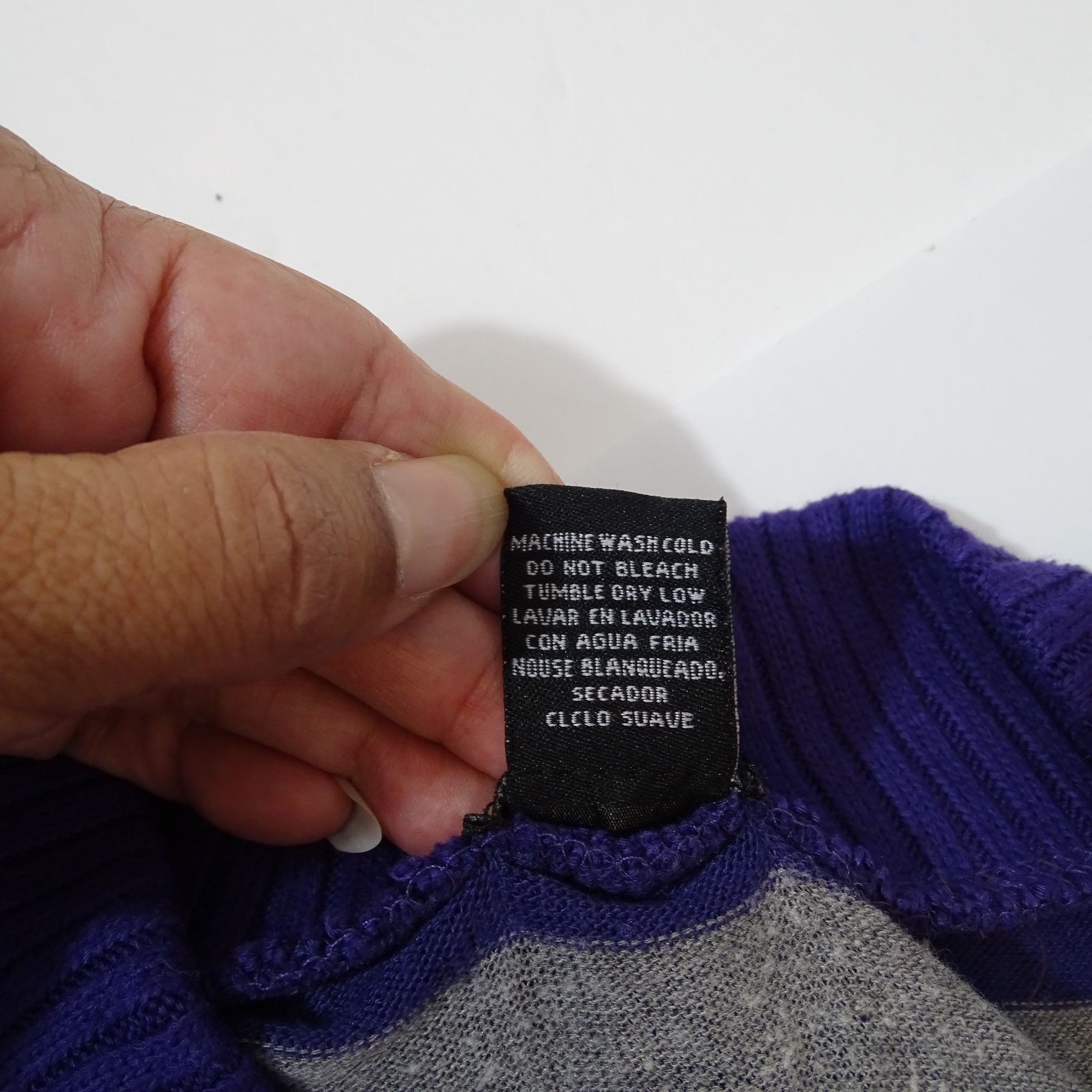 rue21 Rue21 Striped Long Sleeve Sweater Purple Gray Women Size L Size L / US 10 / IT 46 - 6 Thumbnail