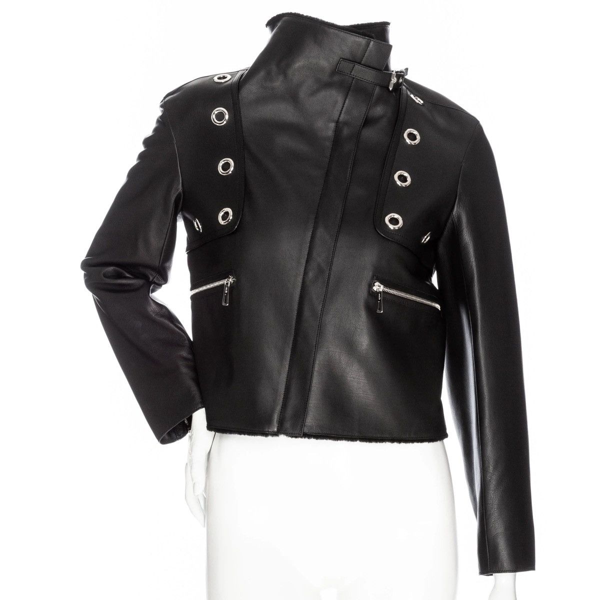 Hermes Hermes Shearling Cropped Leather Jacket Size XS / US 0-2 / IT 36-38 - 2 Thumbnail